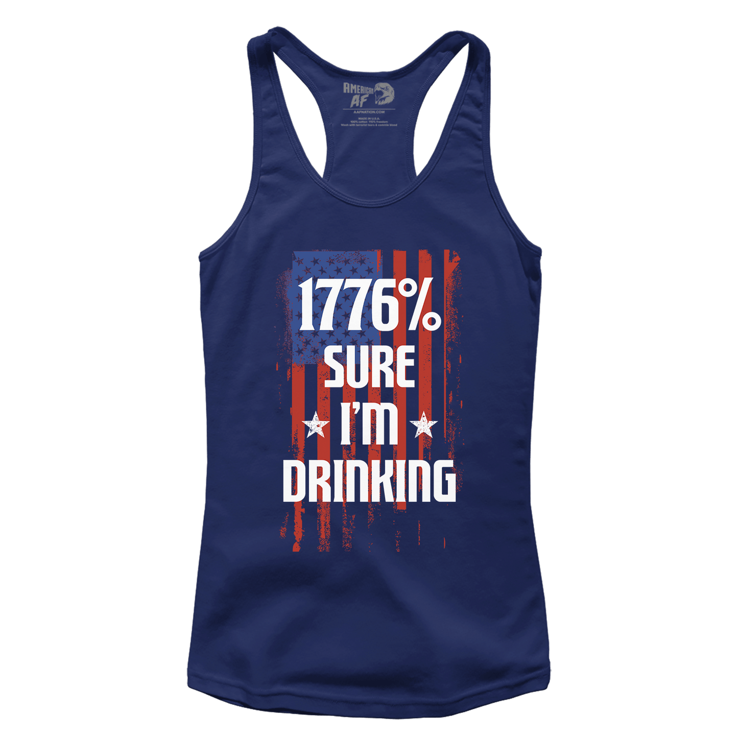 T-shirt Premium Ladies Racerback Tank / Midnight Navy / XS 1776 Percent Sure I'm Drinking (Ladies)