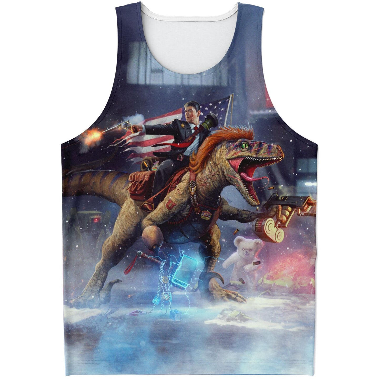 Reagan Raptor Unisex Tank Top - AOP