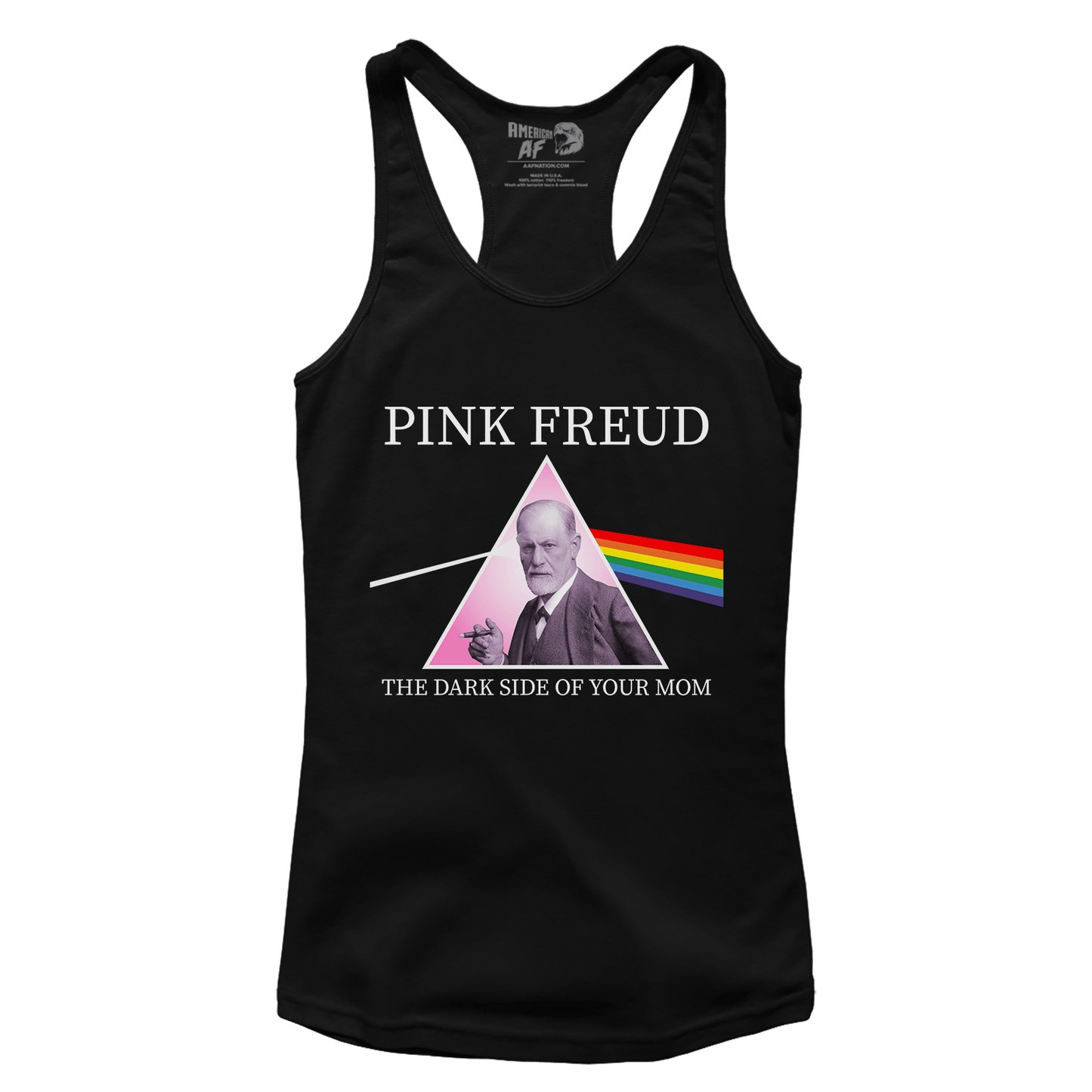 Pink Freud - Dark Side of Your Mom (parody) Racerback Tank Top