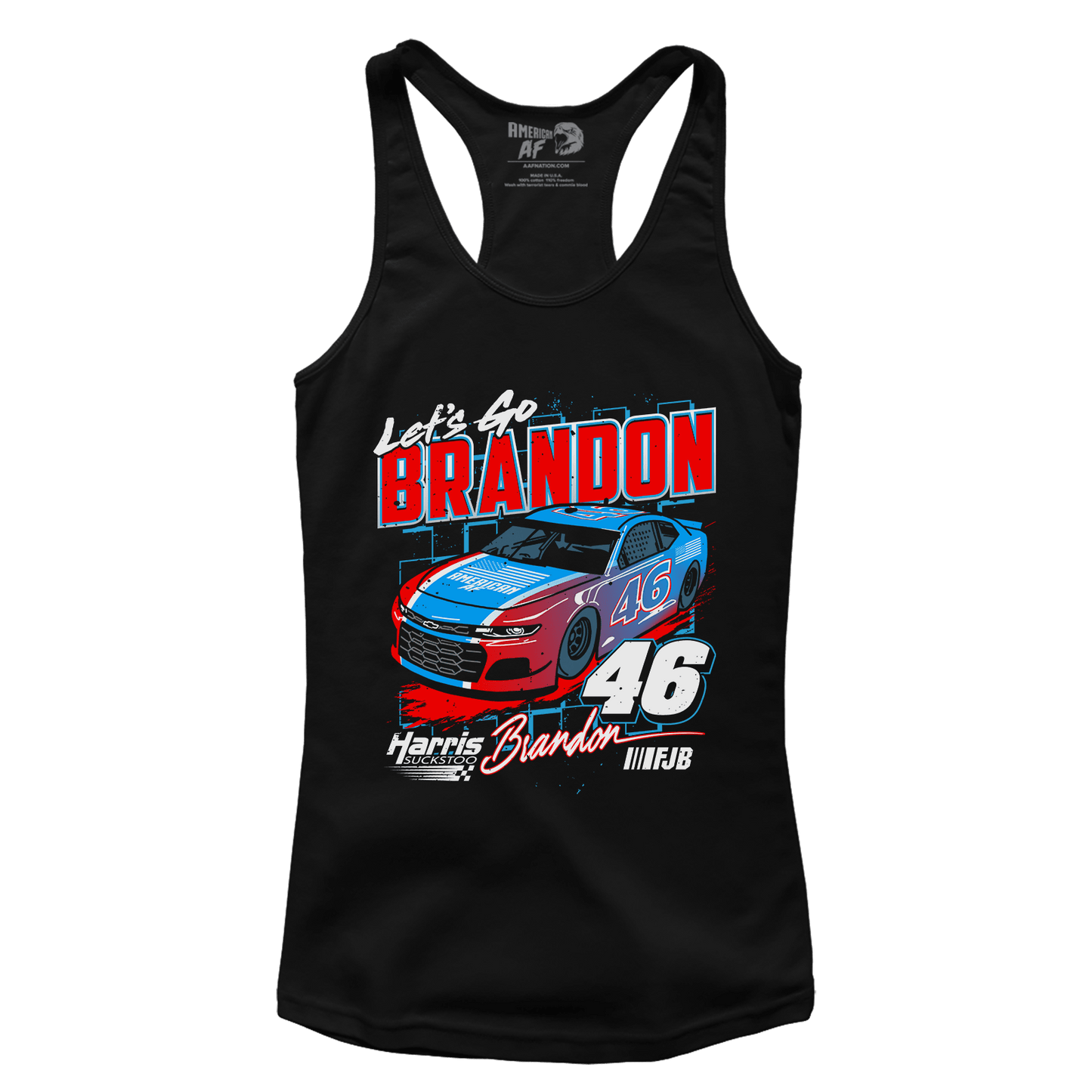 T-shirt Premium Ladies Racerback Tank / Black / XS Let's Go Brandon V2 (Ladies)