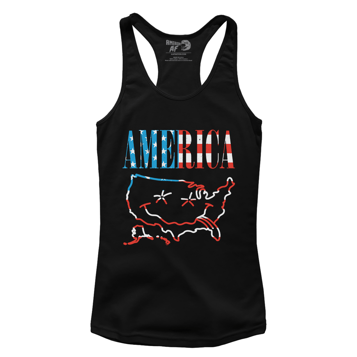 T-shirt Premium Ladies Racerback Tank / Black / XS America Band (Ladies)