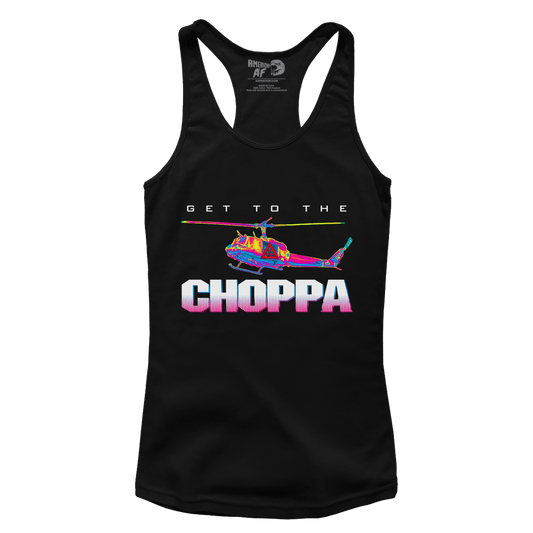 Get To The Choppa Racerback Tank Top