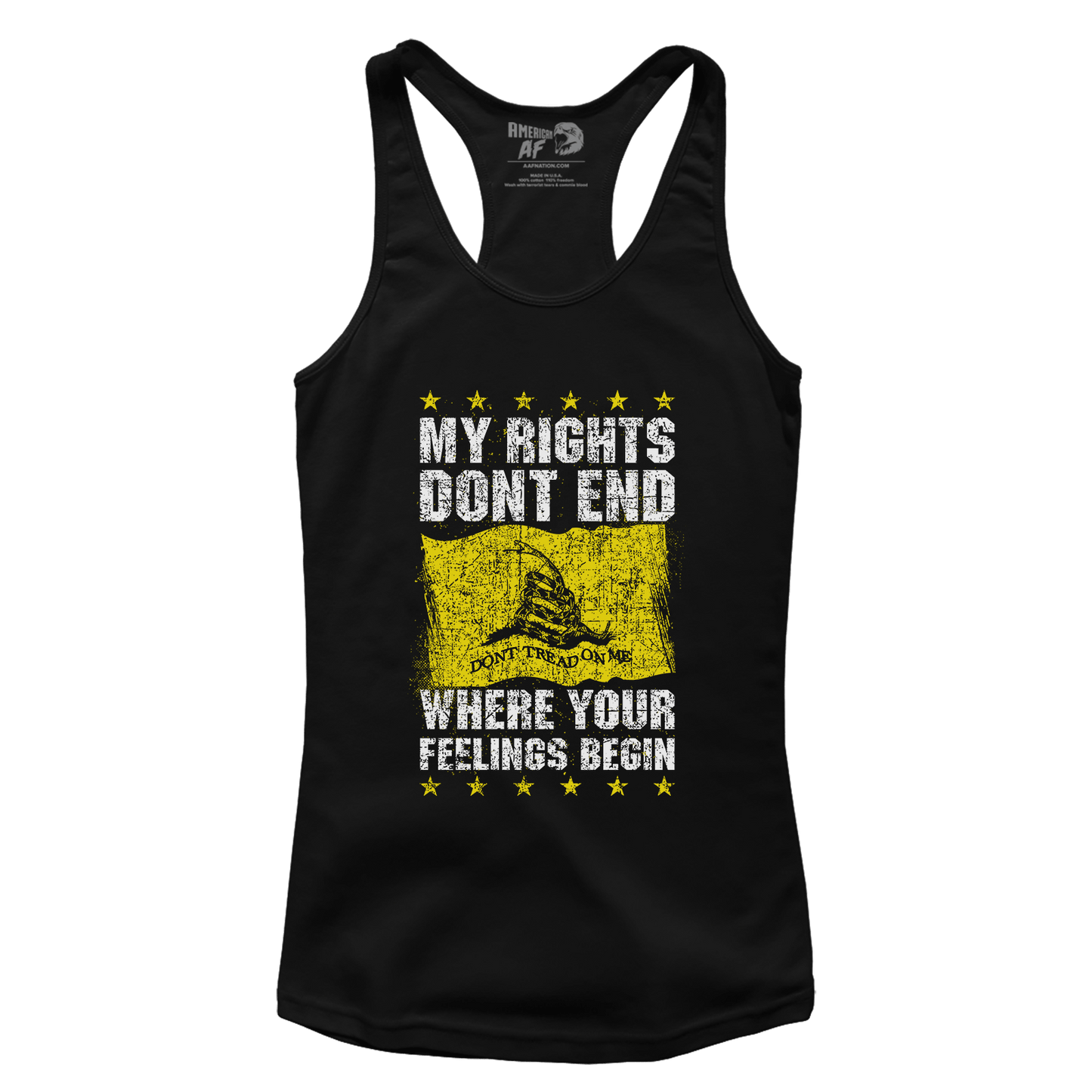 T-shirt My Rights Don't End - Don't Tread on Me (Ladies)