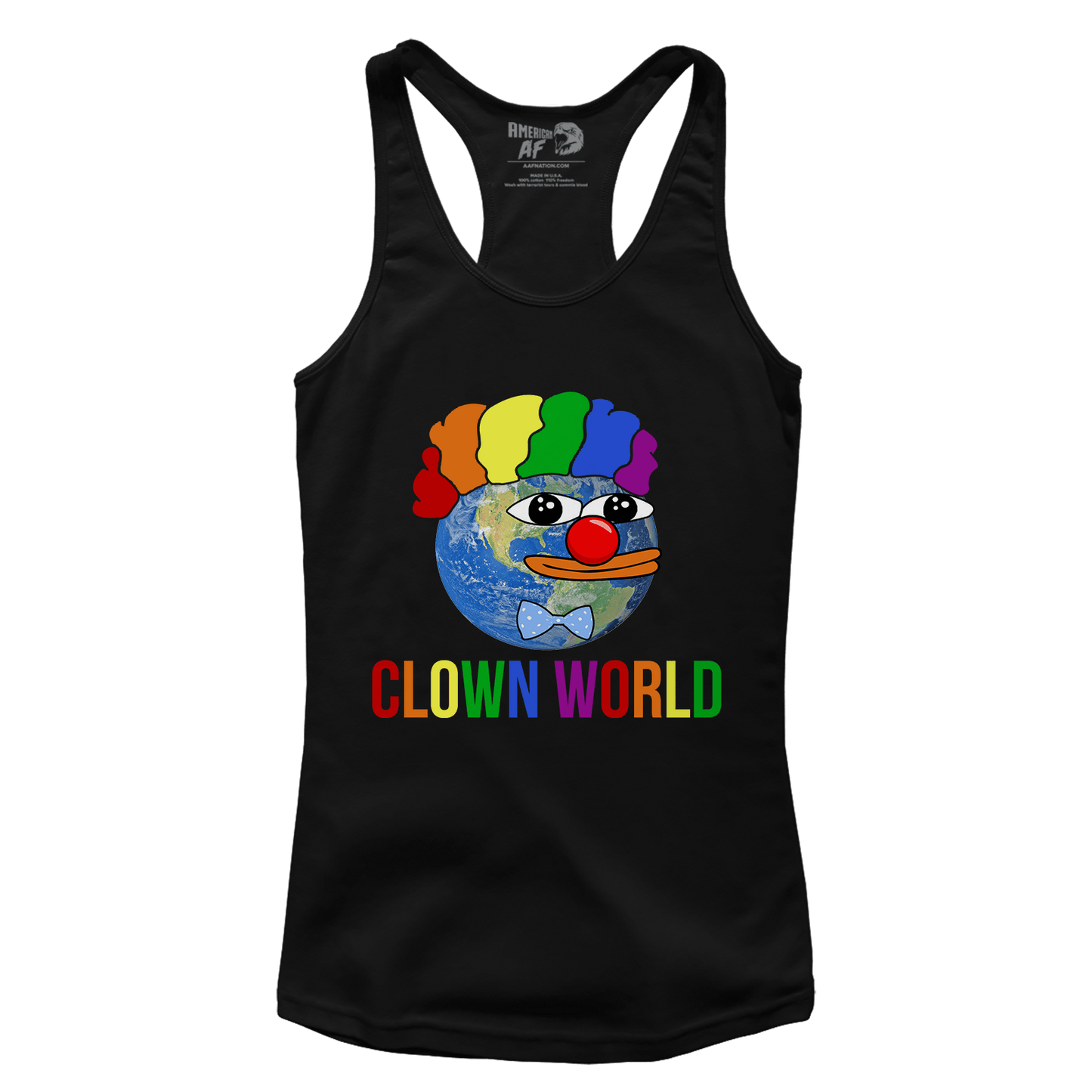 T-shirt Premium Ladies Racerback Tank / Black / XS Clown World (Ladies)