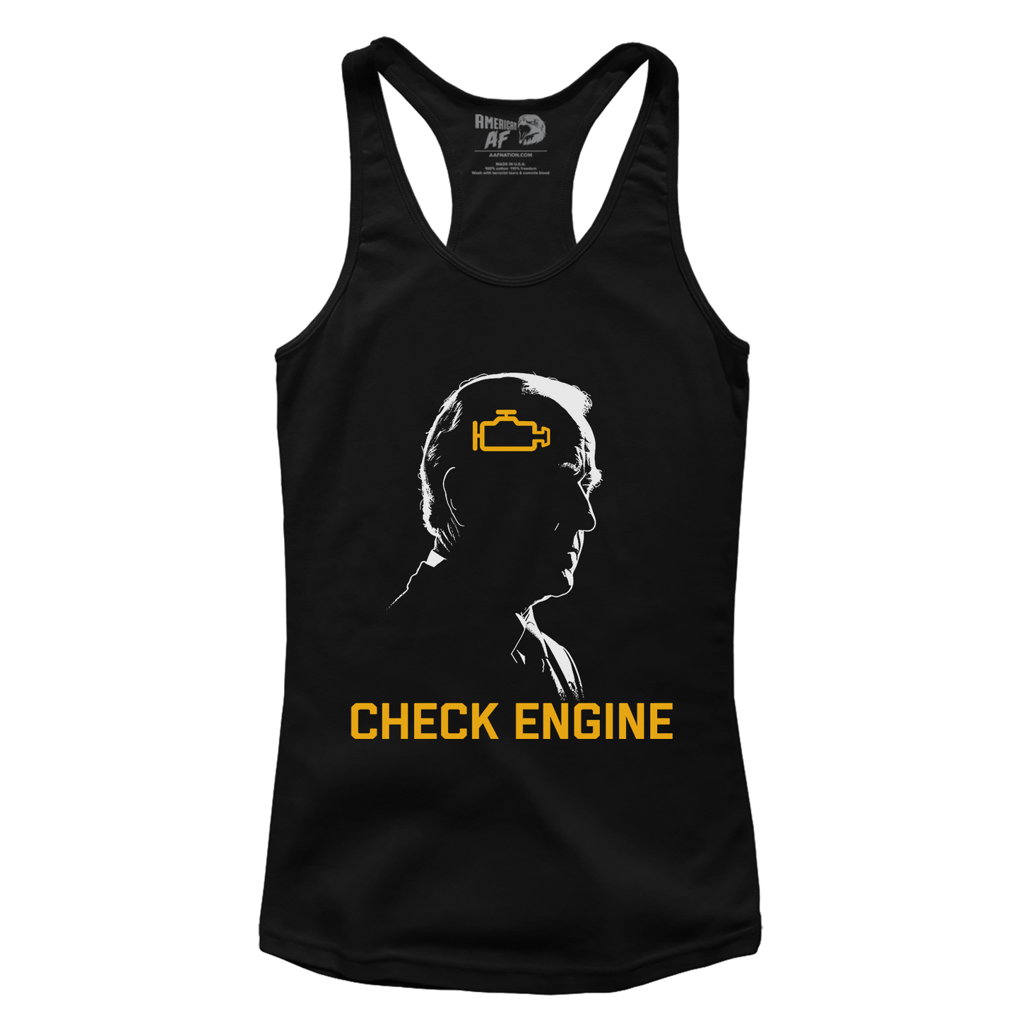 T-shirt Premium Ladies Racerback Tank / Black / XS Joe Biden Check Engine (Ladies)