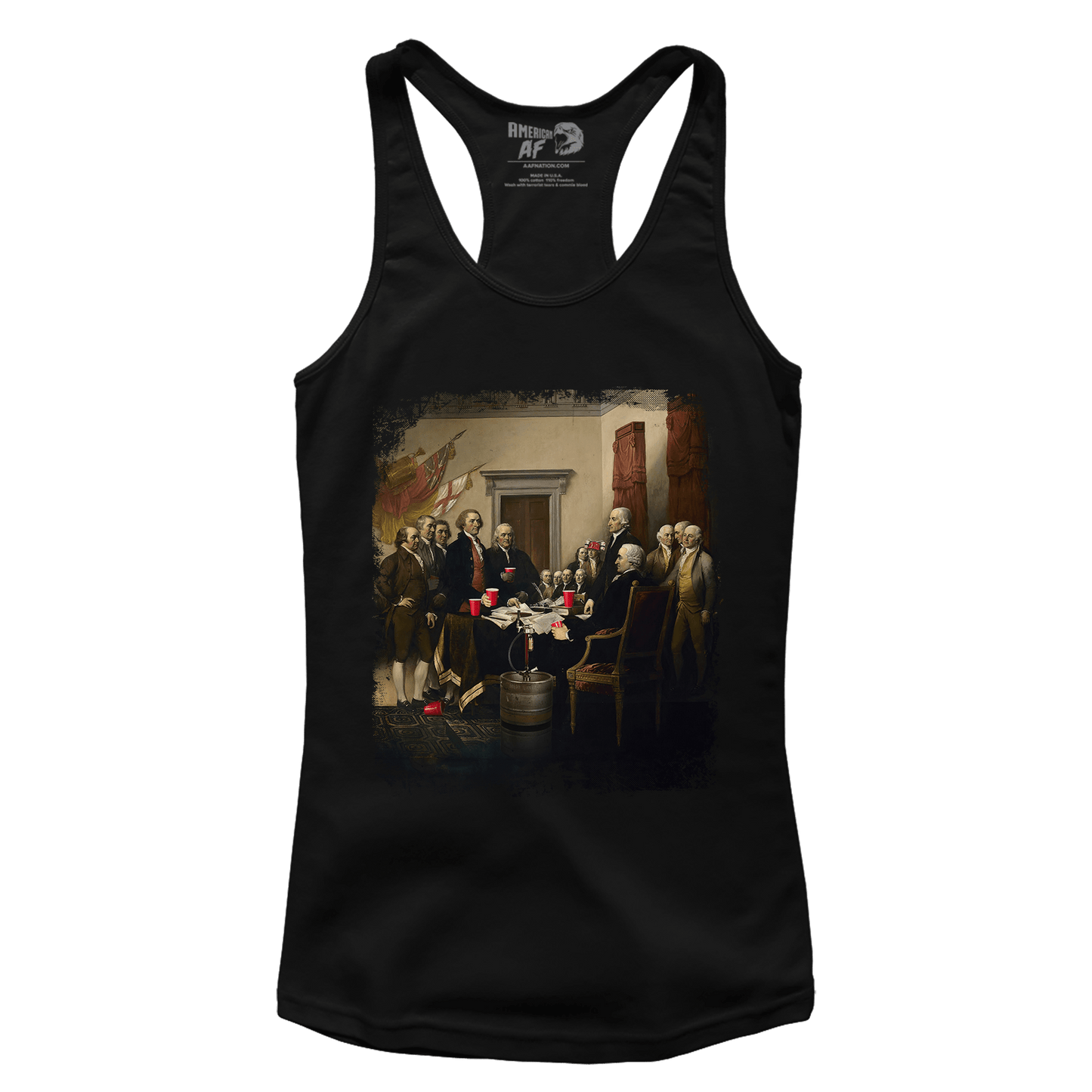 T-shirt Premium Ladies Racerback Tank / Black / XS Party Like Our Forefathers (Ladies)