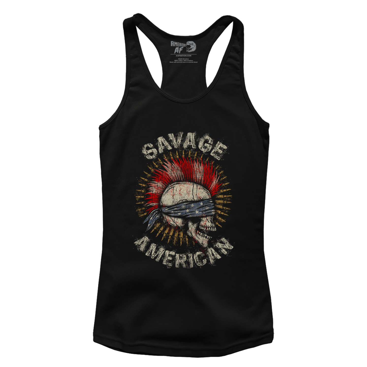 T-shirt Premium Ladies Racerback Tank / Black / XS Savage American (Ladies)