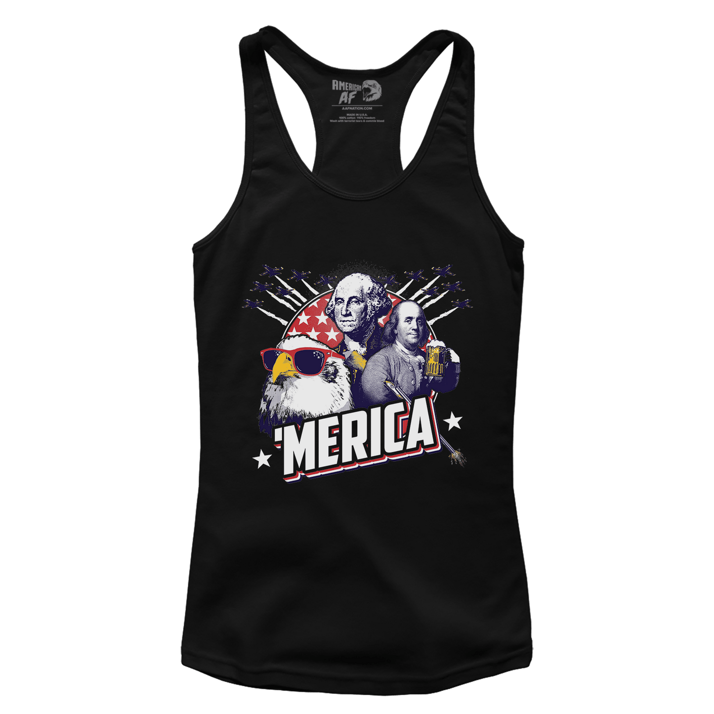 T-shirt Premium Ladies Racerback Tank / Black / XS Merica F Yeah (Ladies)