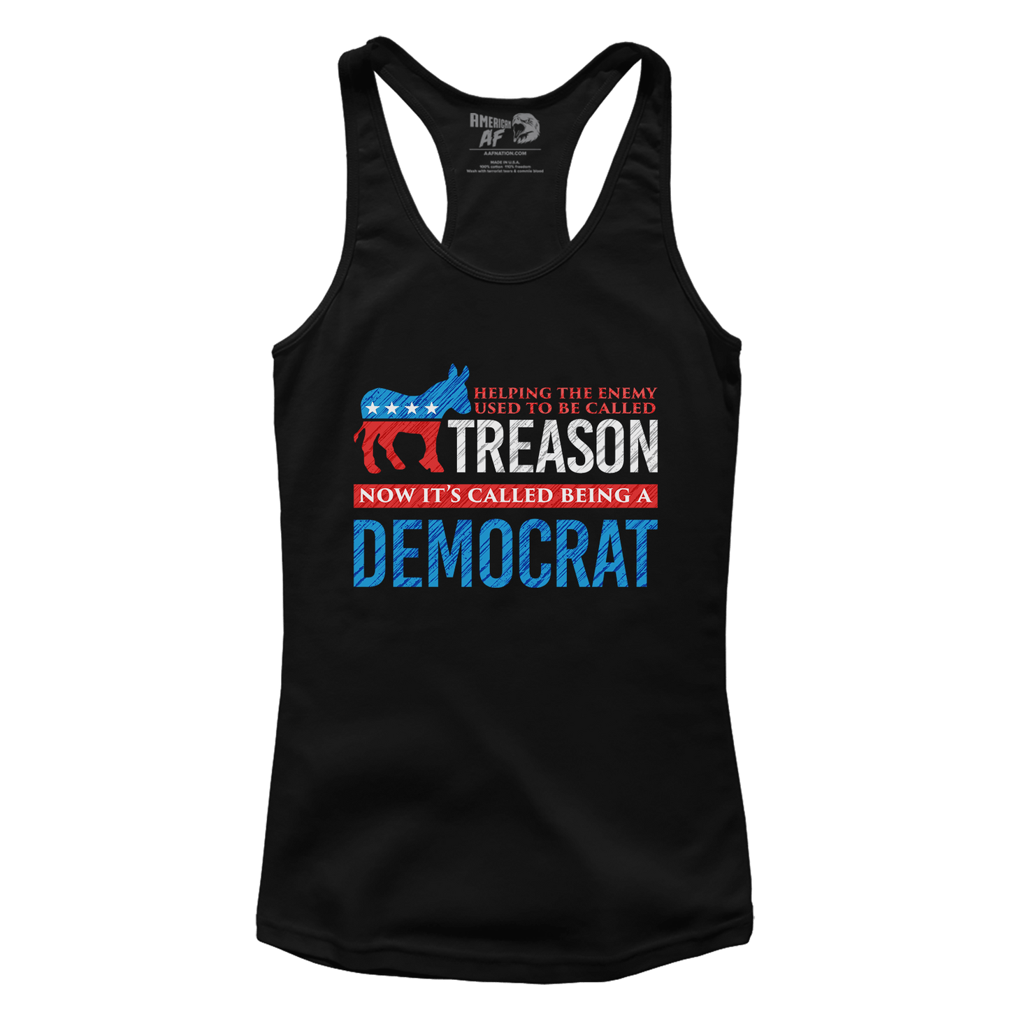 T-shirt Premium Ladies Racerback Tank / Black / XS Treason Democrat (Ladies)