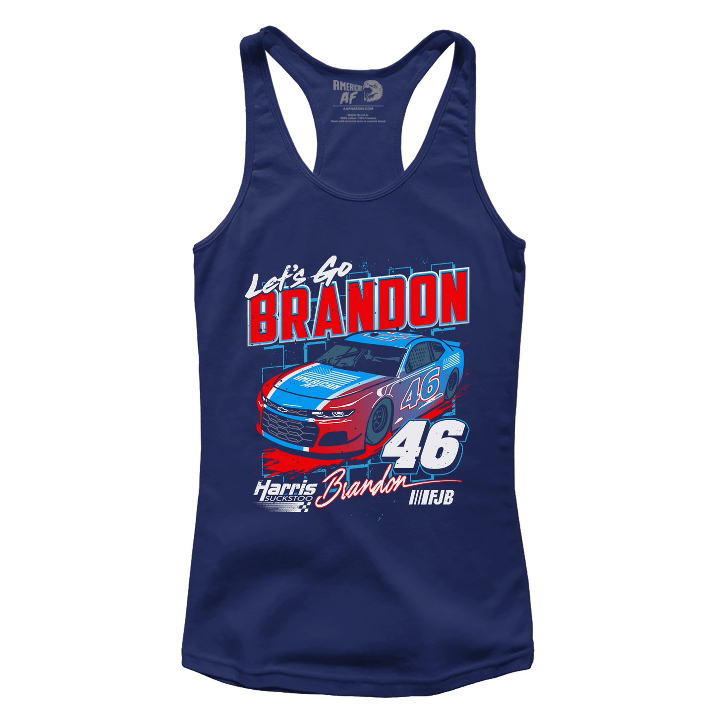 T-shirt Premium Ladies Racerback Tank / Midnight Navy / XS Let's Go Brandon V2 (Ladies)