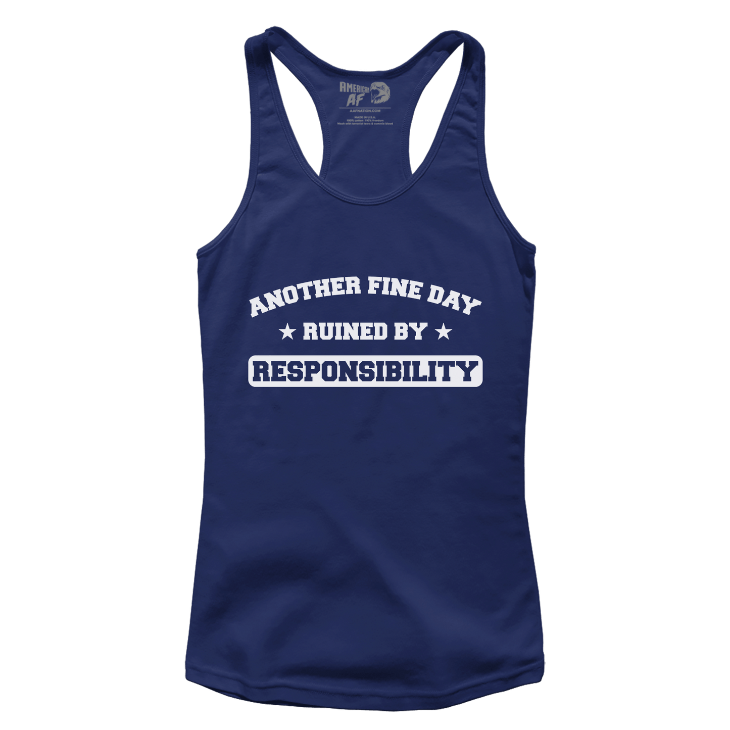 Apparel Premium Ladies Racerback Tank / Midnight Navy / XS Fine Day Ruined (Ladies)