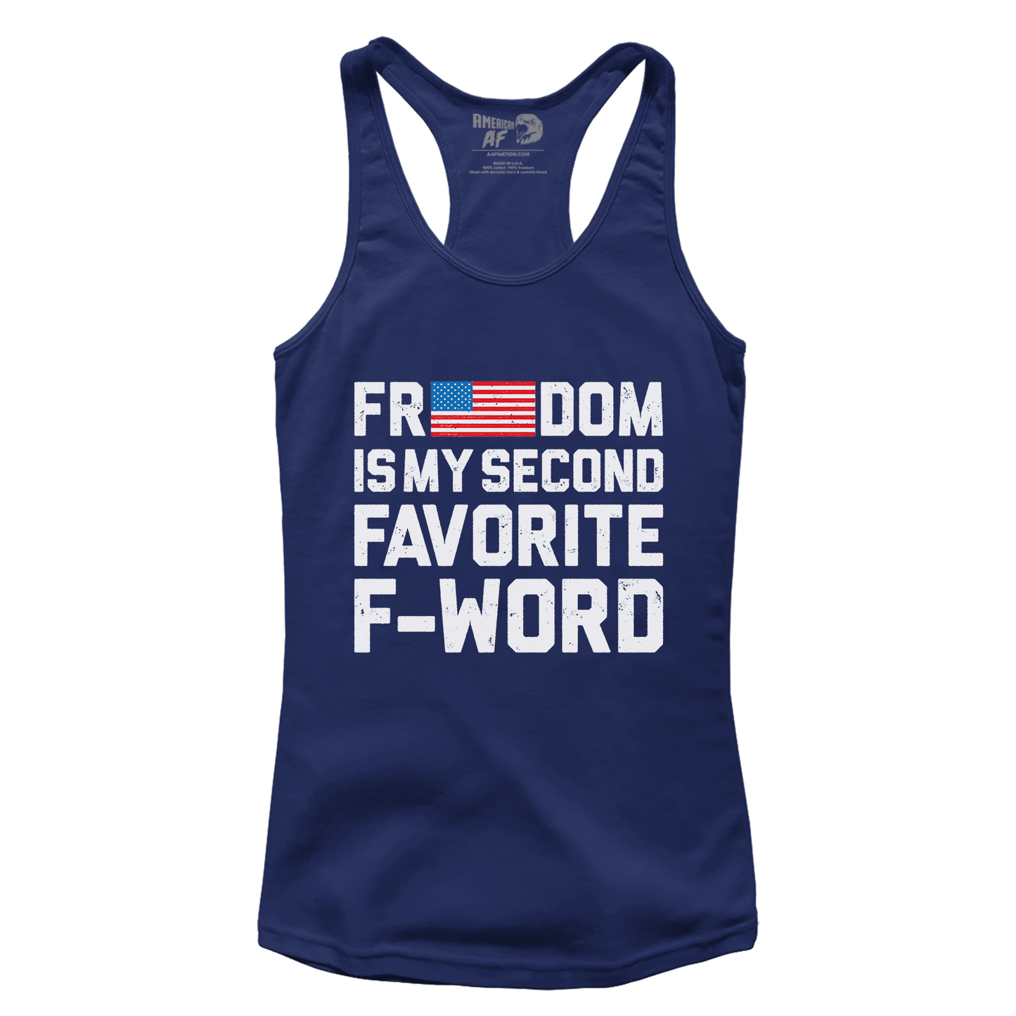 T-shirt Premium Ladies Racerback Tank / Midnight Navy / XS Freedom Favorite Word (Ladies)