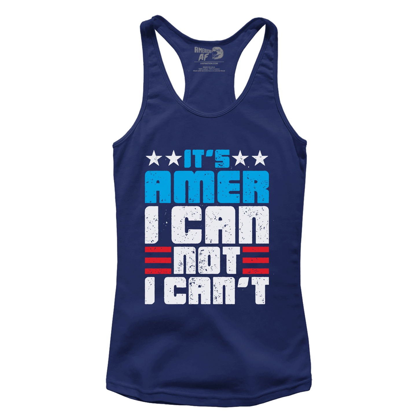 Apparel Premium Ladies Racerback Tank / Midnight Navy / XS Amer I Can (Ladies)