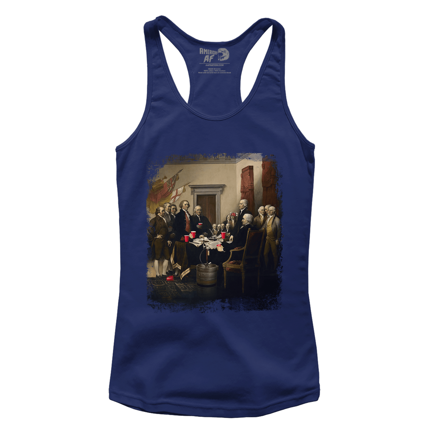 T-shirt Premium Ladies Racerback Tank / Midnight Navy / XS Party Like Our Forefathers (Ladies)