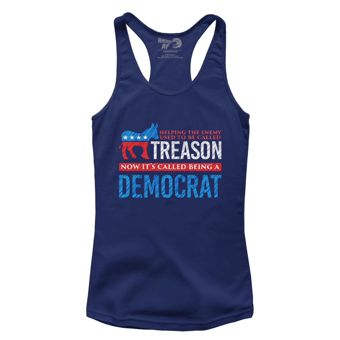 T-shirt Premium Ladies Racerback Tank / Midnight Navy / XS Treason Democrat (Ladies)