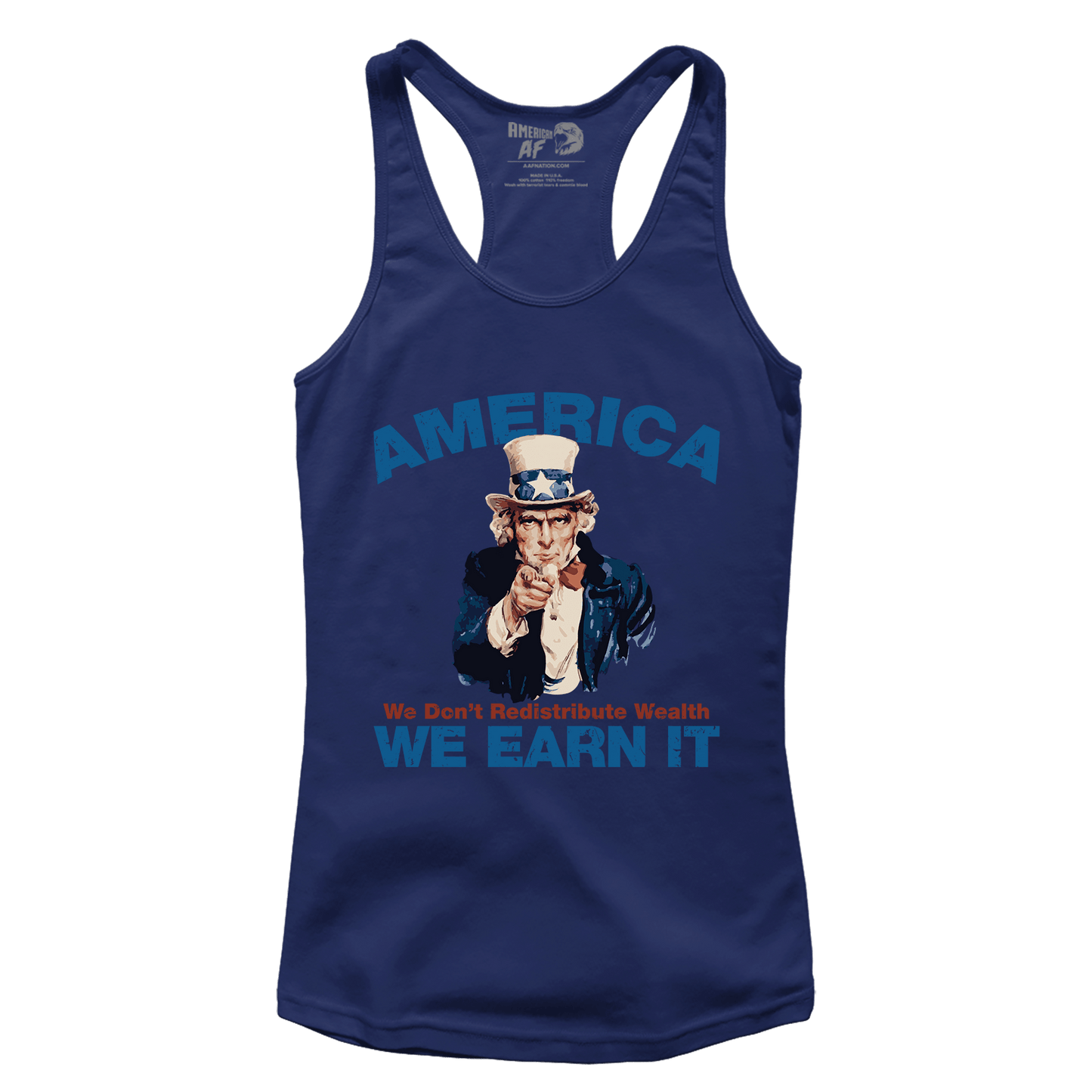 T-shirt Premium Ladies Racerback Tank / Midnight Navy / XS America - We Earn It (Ladies)