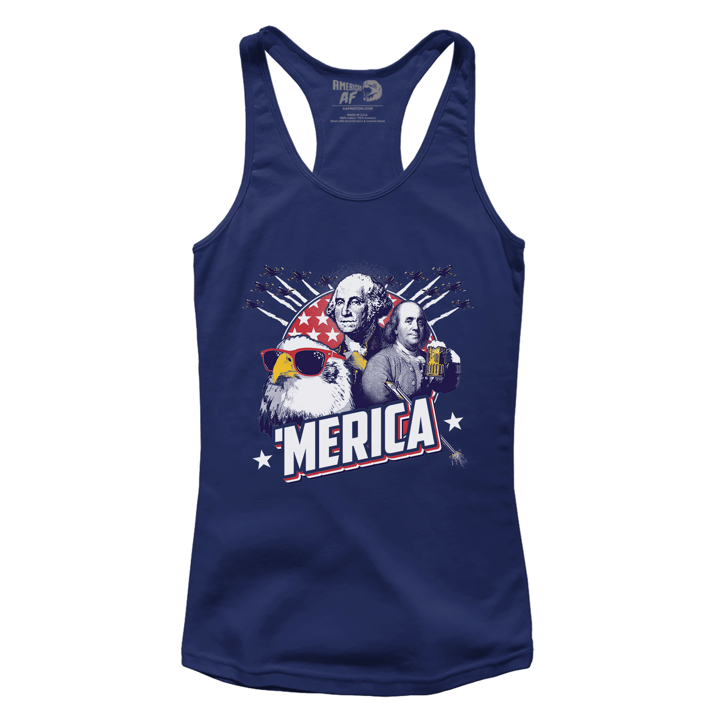 T-shirt Premium Ladies Racerback Tank / Midnight Navy / XS Merica F Yeah (Ladies)