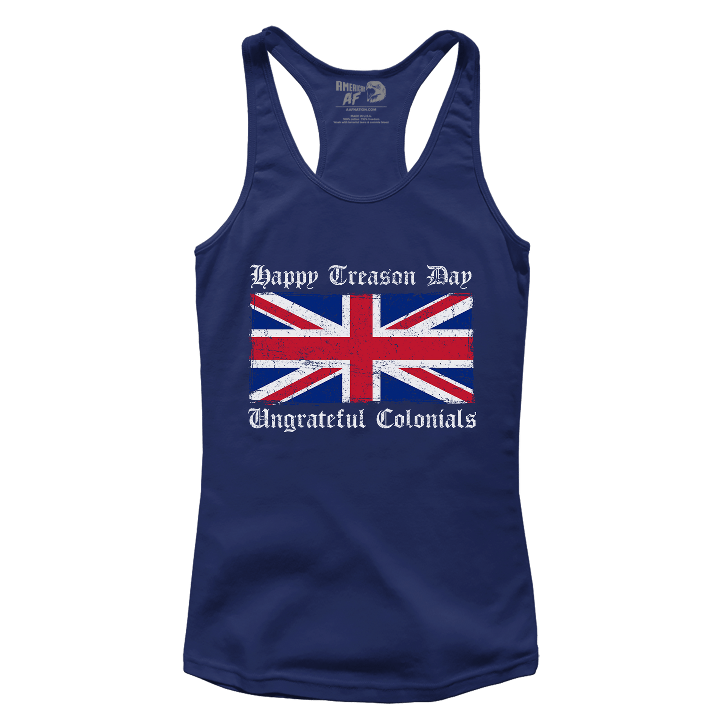 T-shirt Premium Ladies Racerback Tank / Midnight Navy / XS Happy Treason Day (Ladies)