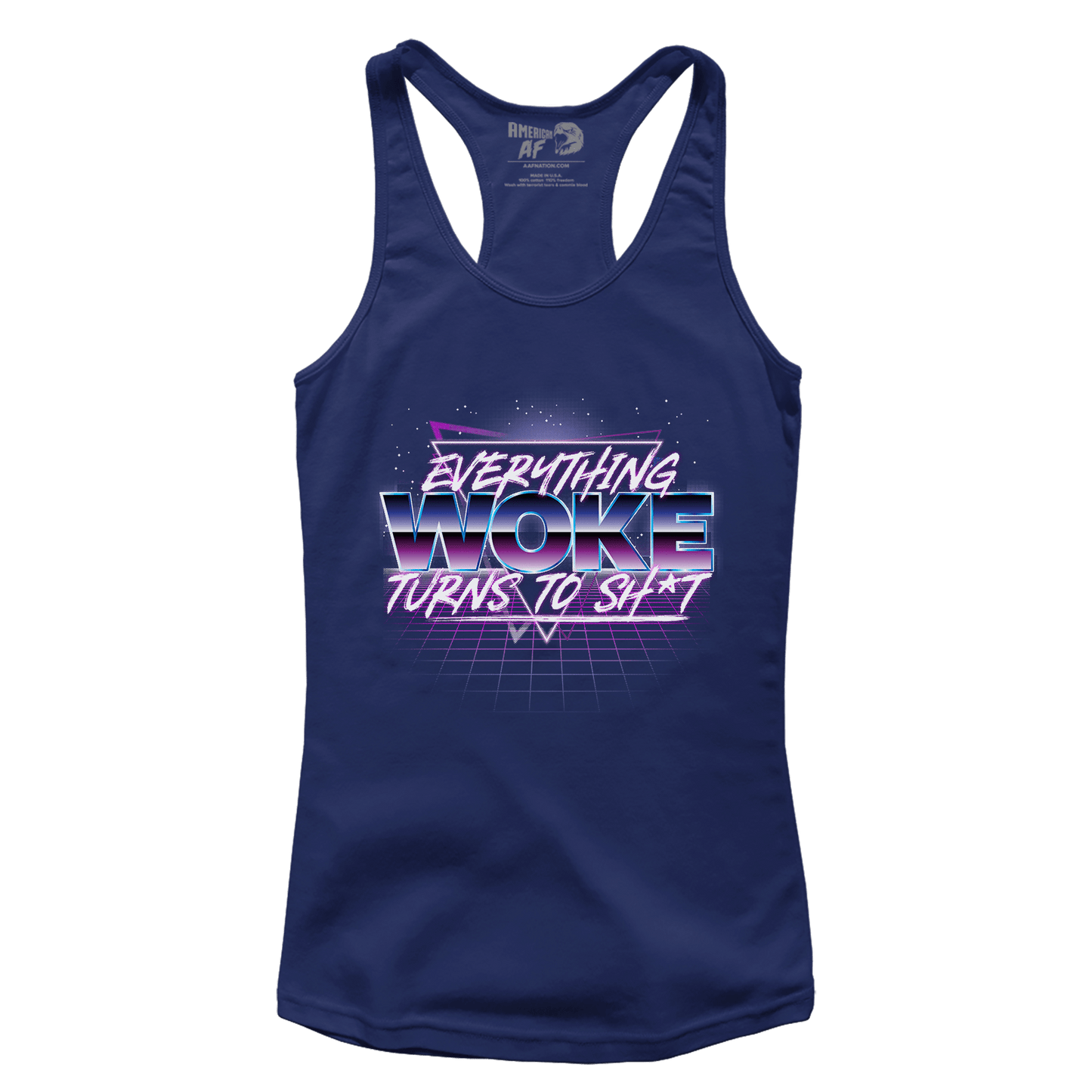 T-shirt Premium Ladies Racerback Tank / Midnight Navy / XS Everything Woke (Ladies)