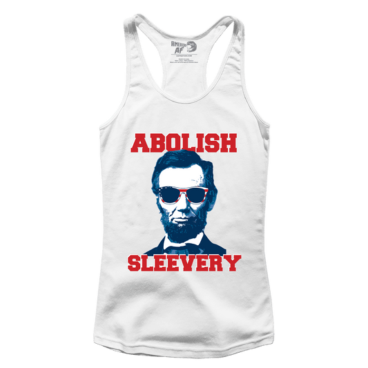 Apparel Premium Ladies Racerback Tank / White / XS Abolish Sleevery (Ladies)