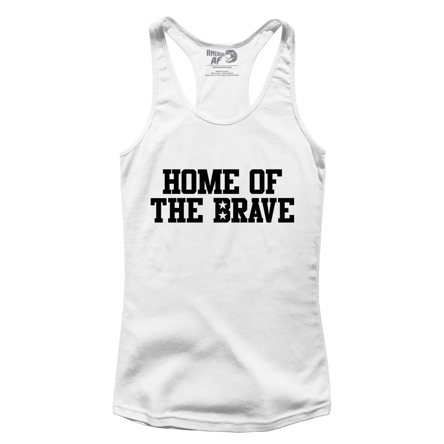 T-shirt Premium Ladies Racerback Tank / White / XS Home of the Brave (Ladies)