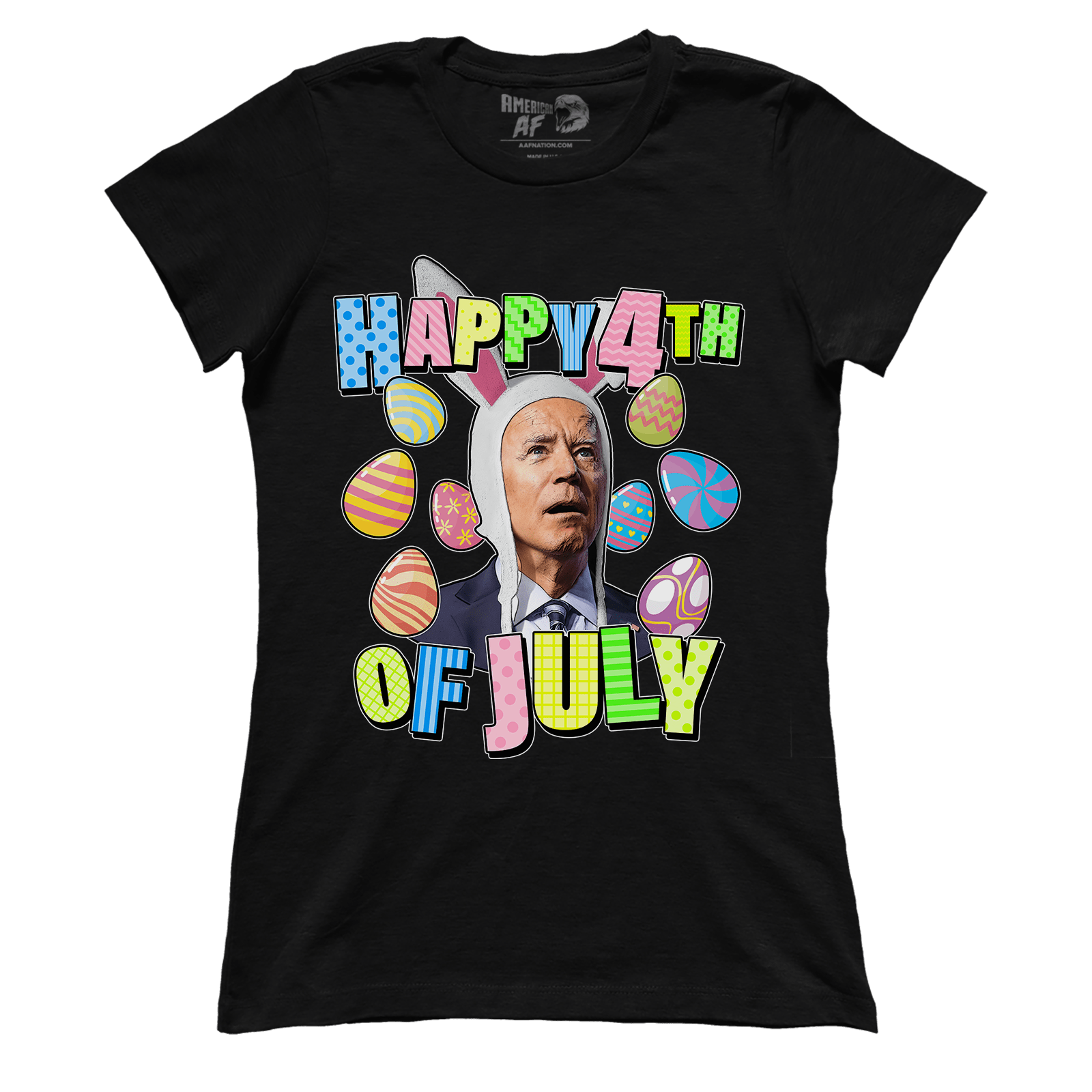 T-shirt Premium Ladies Tee / Black / XS Happy 4th Of July - Biden (Ladies)