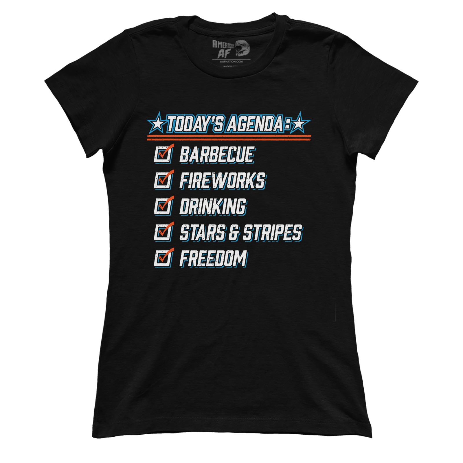 Apparel Premium Ladies Tee / Black / XS Today's Agenda - Ladies