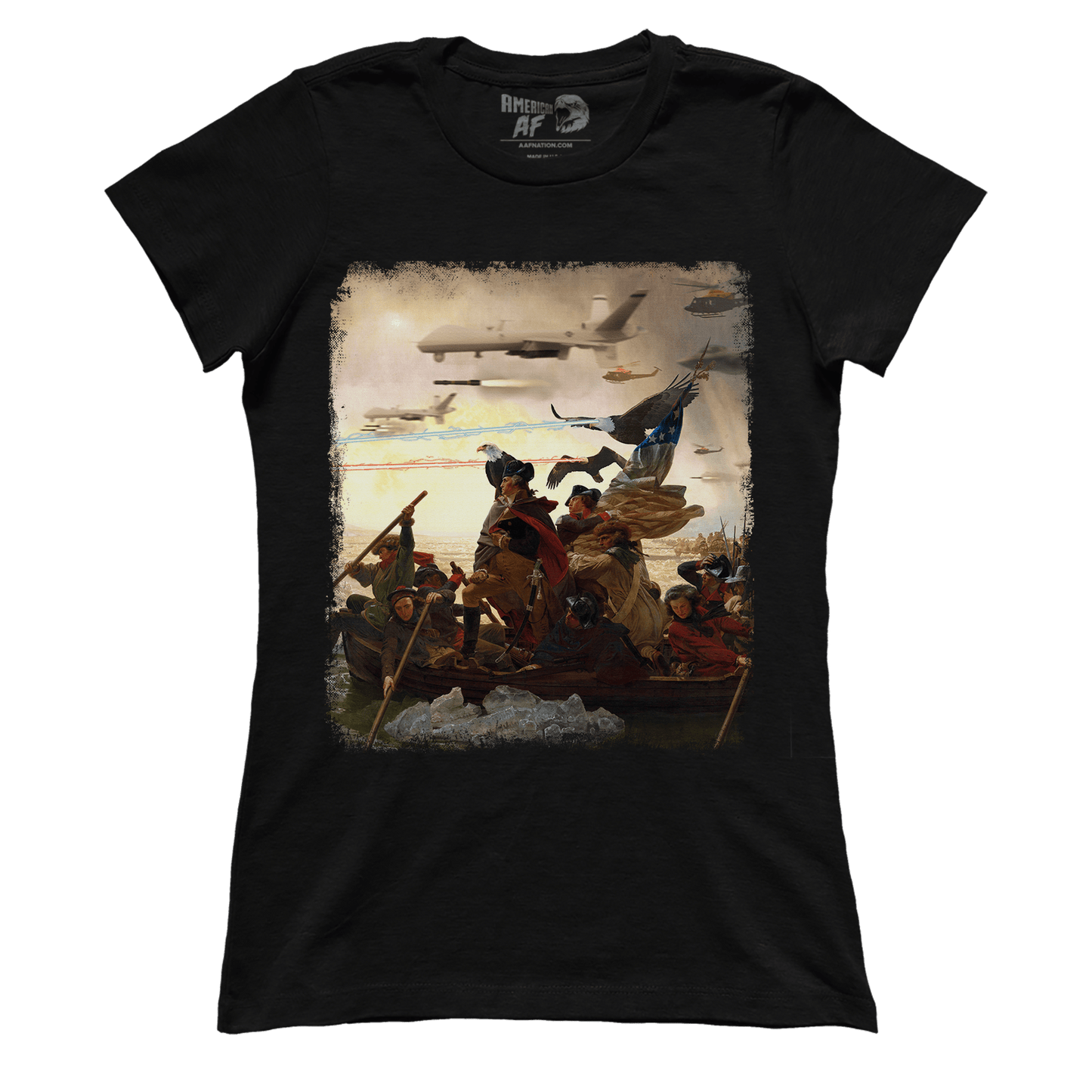 Apparel Premium Ladies Tee / Black / XS Crossing Delaware (Ladies)