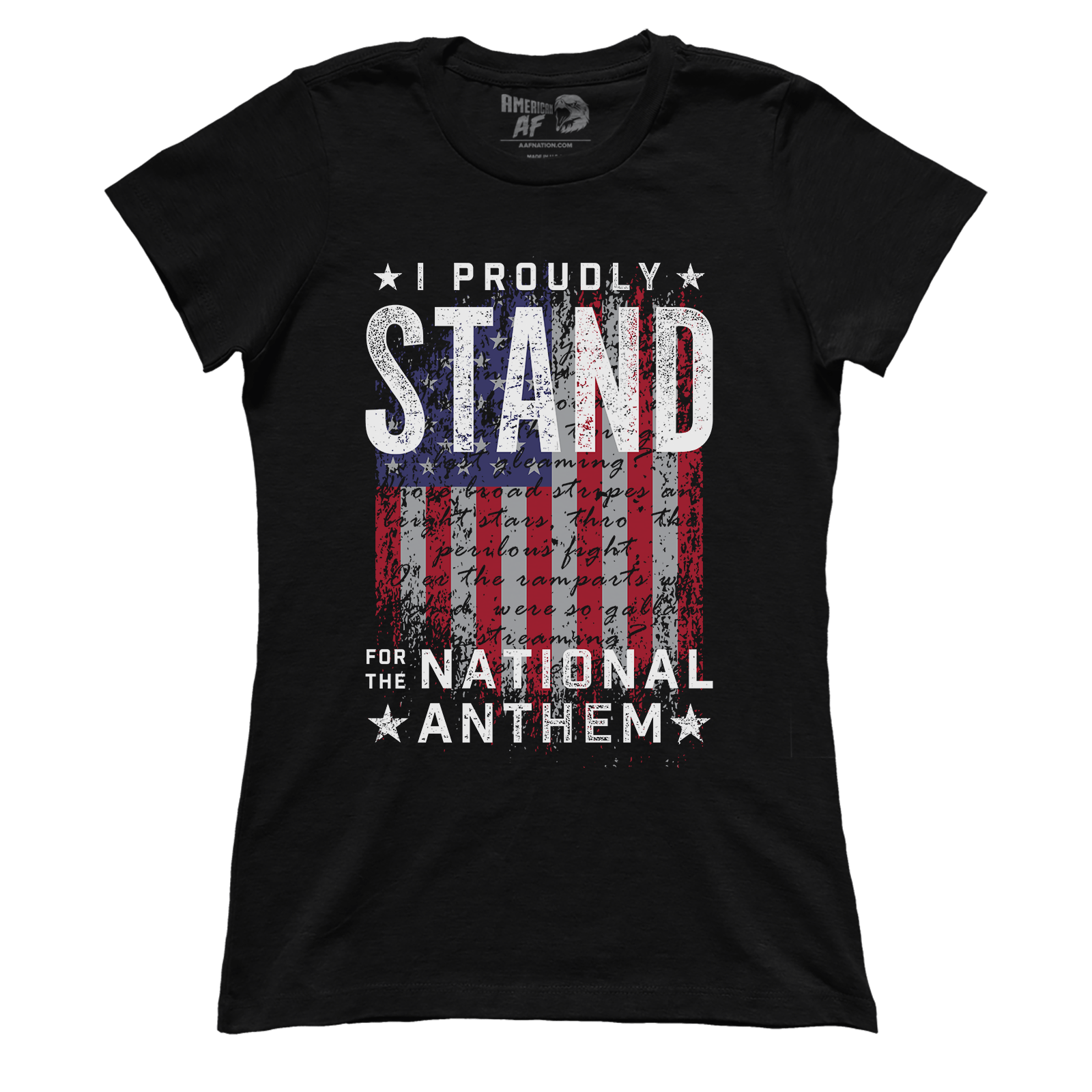 T-shirt Premium Ladies Tee / Black / XS I Stand for the Anthem (Ladies)