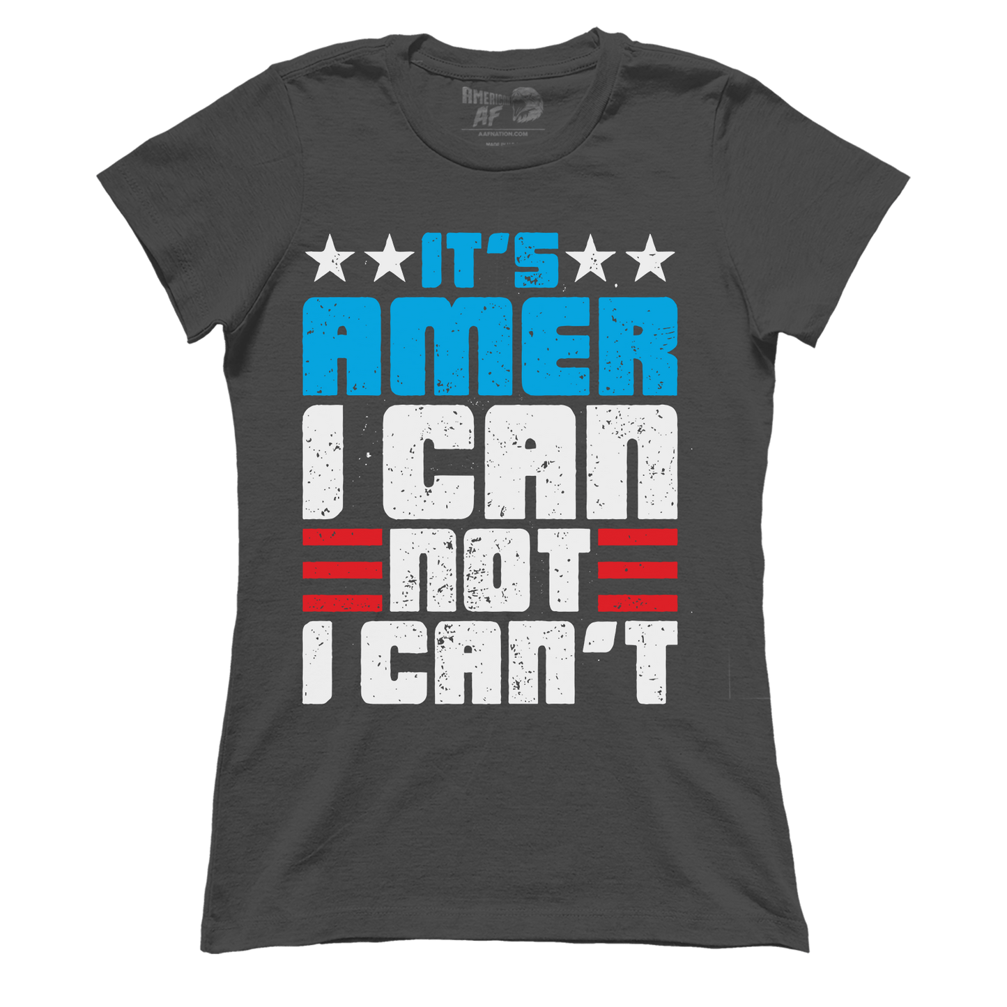 Apparel Premium Ladies Tee / Heavy Metal / XS Amer I Can (Ladies)