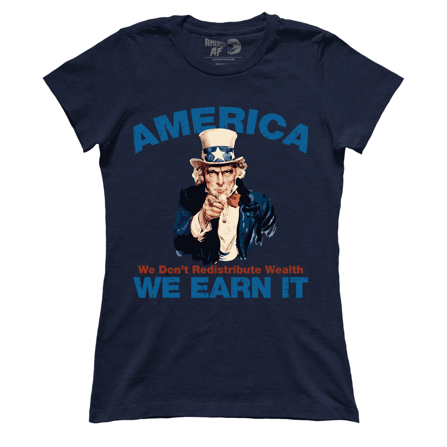 T-shirt Premium Ladies Tee / Midnight Navy / XS America - We Earn It (Ladies)