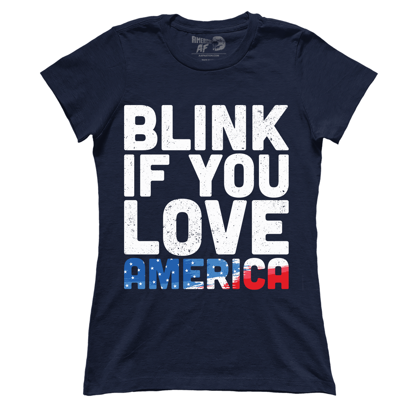 T-shirt Premium Ladies Tee / Midnight Navy / XS Blink If You Love America V2 (Ladies)