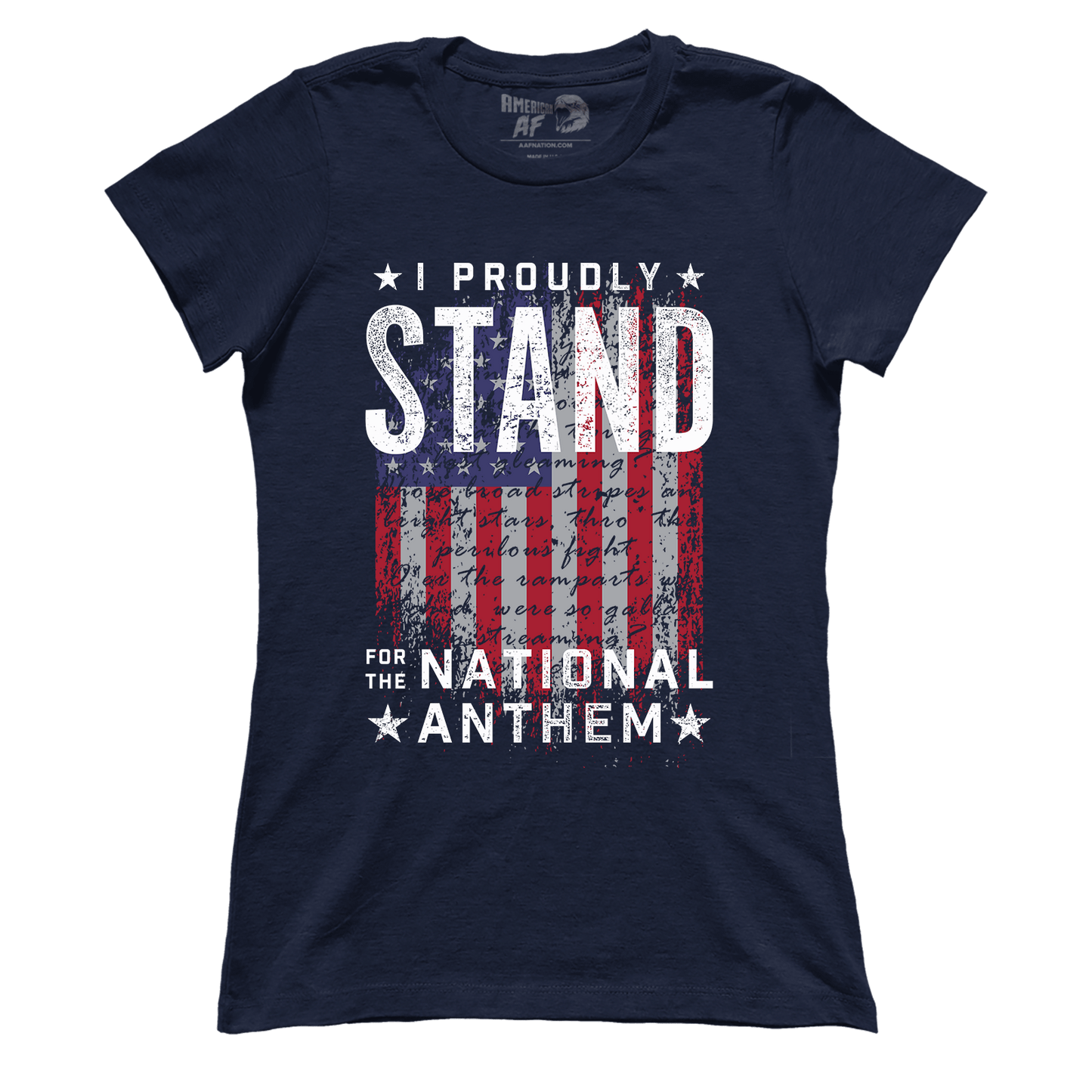 T-shirt Premium Ladies Tee / Midnight Navy / XS I Stand for the Anthem (Ladies)