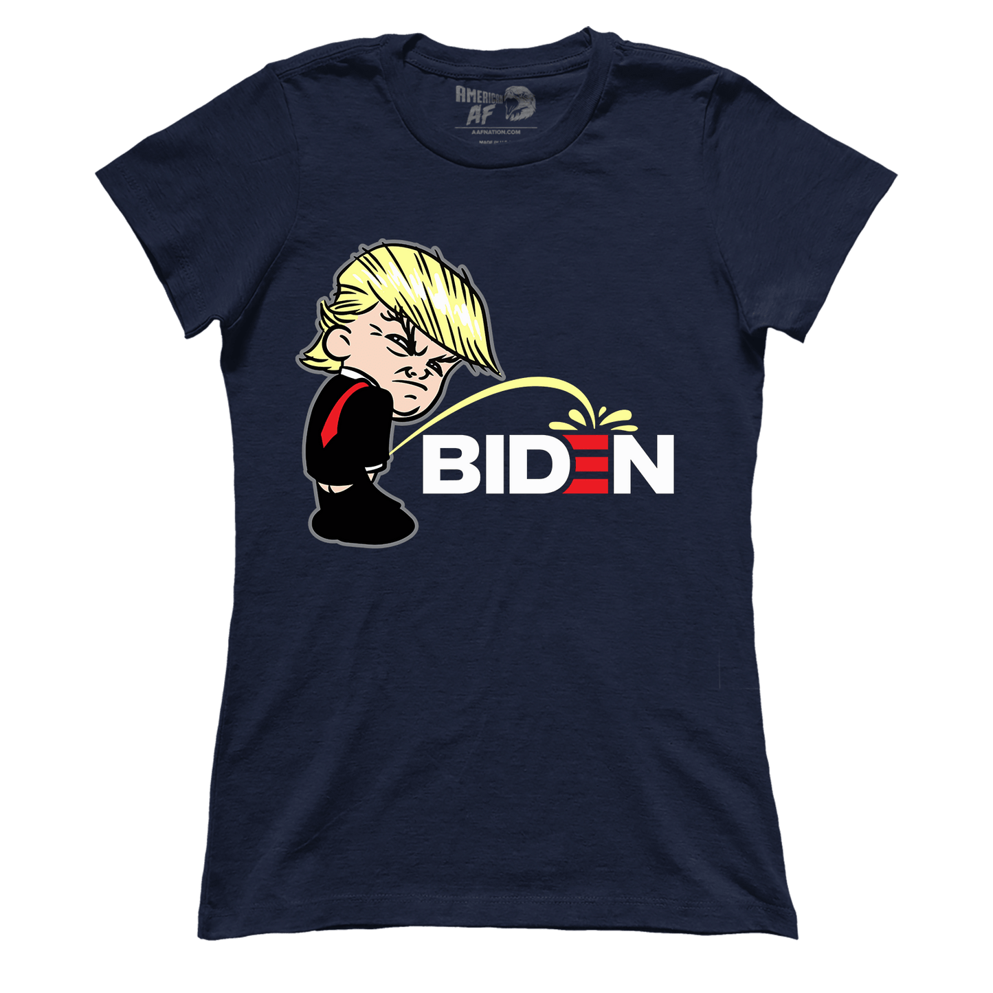 T-shirt Premium Ladies Tee / Midnight Navy / XS Trump Peeing Biden (Ladies)