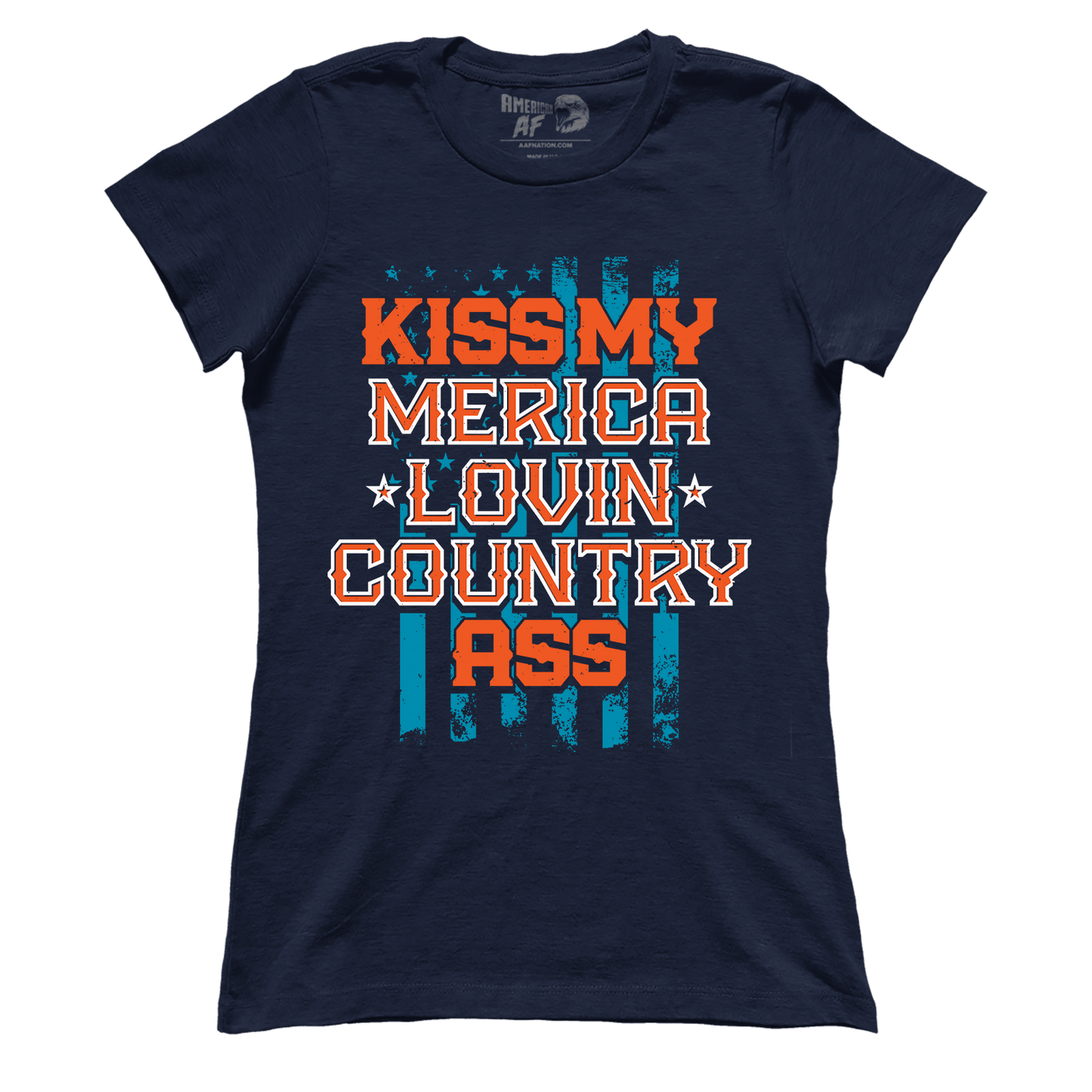 T-shirt Kiss My Merica Lovin Country (Ladies)