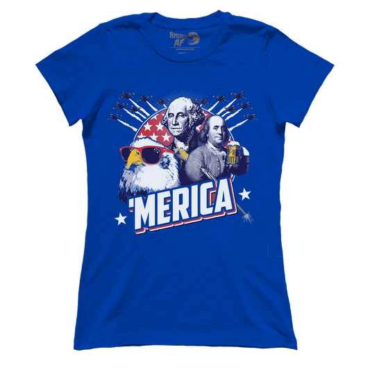 T-shirt Premium Ladies Tee / Royal / XS Merica F Yeah (Ladies)