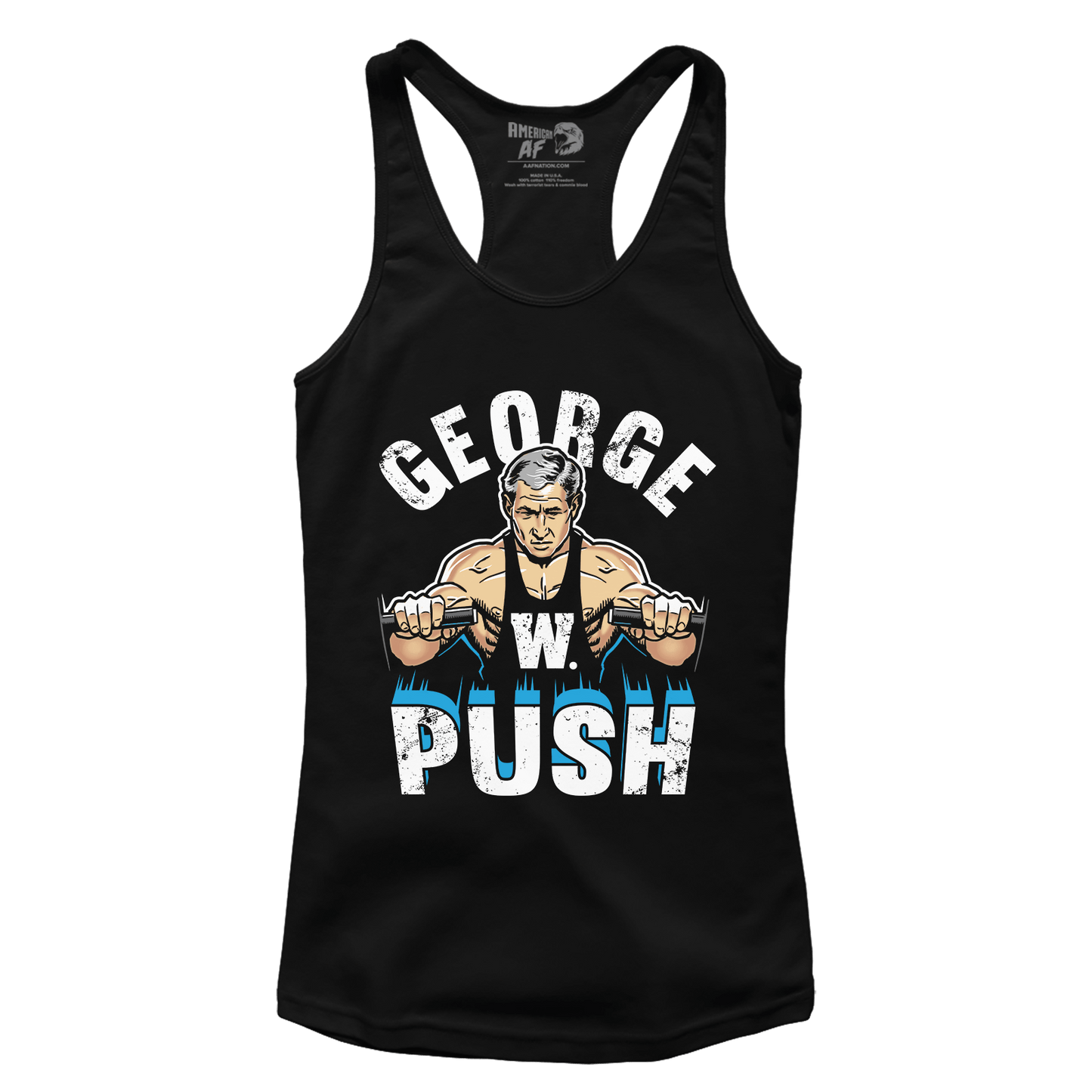 T-shirt Premium Ladies Racerback Tank / Black / XS George W Push (Ladies)