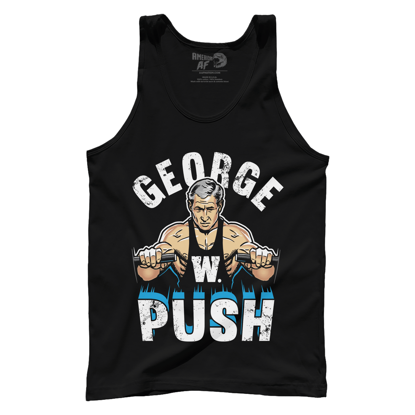 T-shirt Premium Mens Tank / Black / XS George W Push