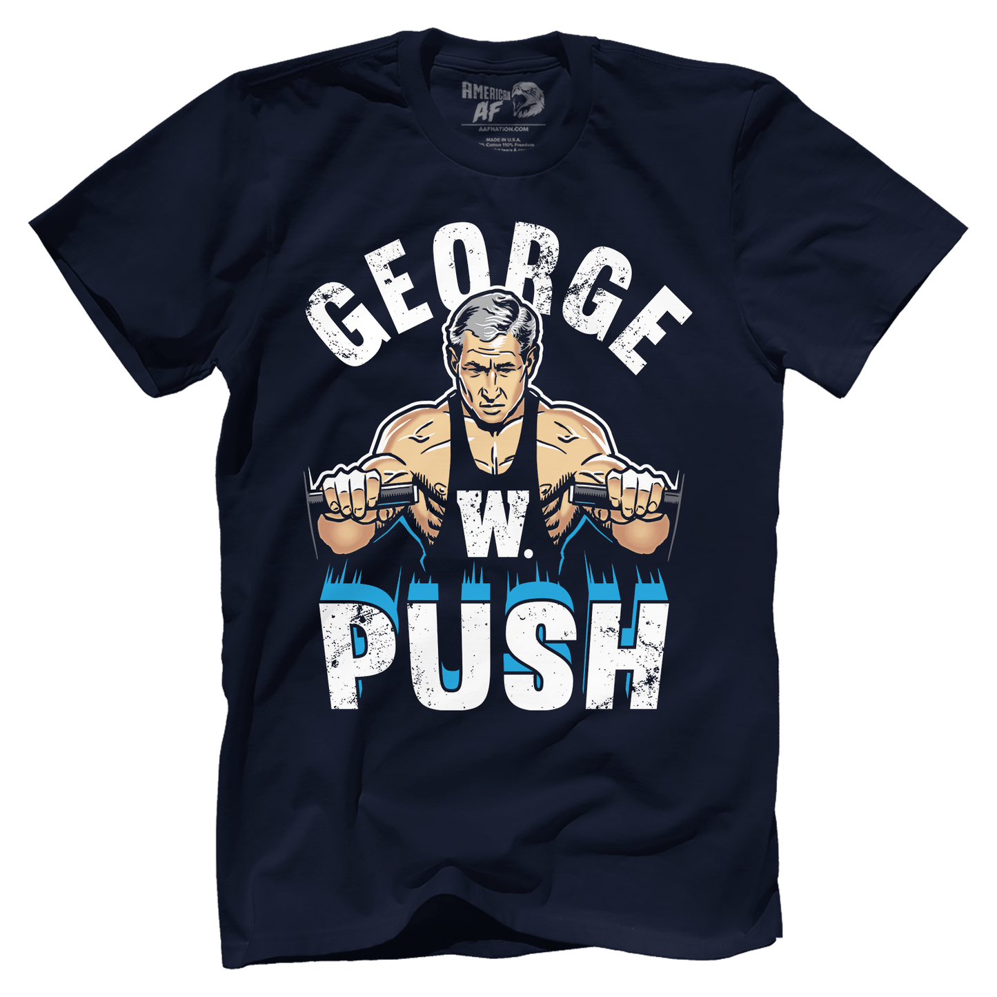 T-shirt Premium Mens Shirt / Midnight Navy / XS George W Push