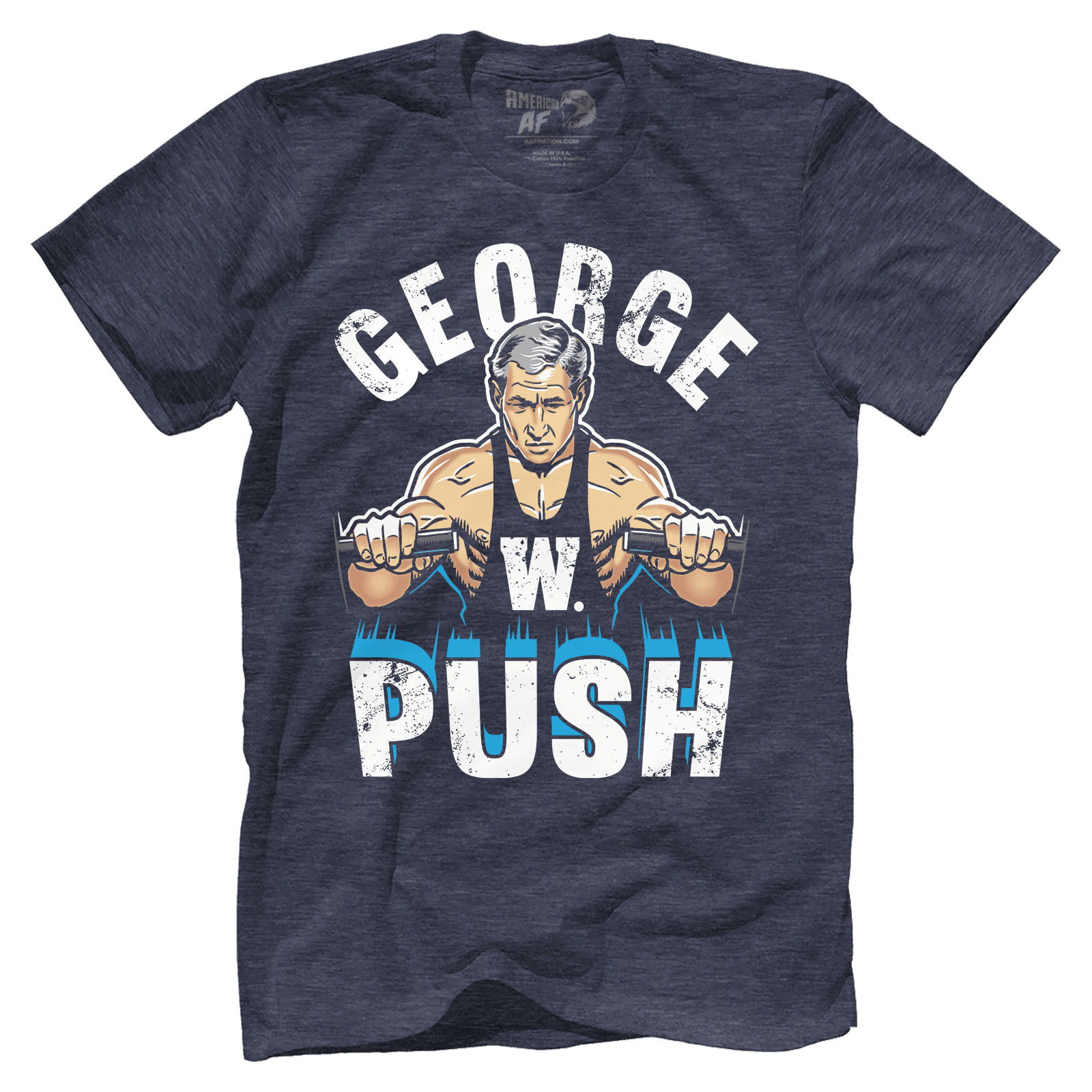 T-shirt Premium Mens Triblend Shirt / Vintage Navy / S George W Push