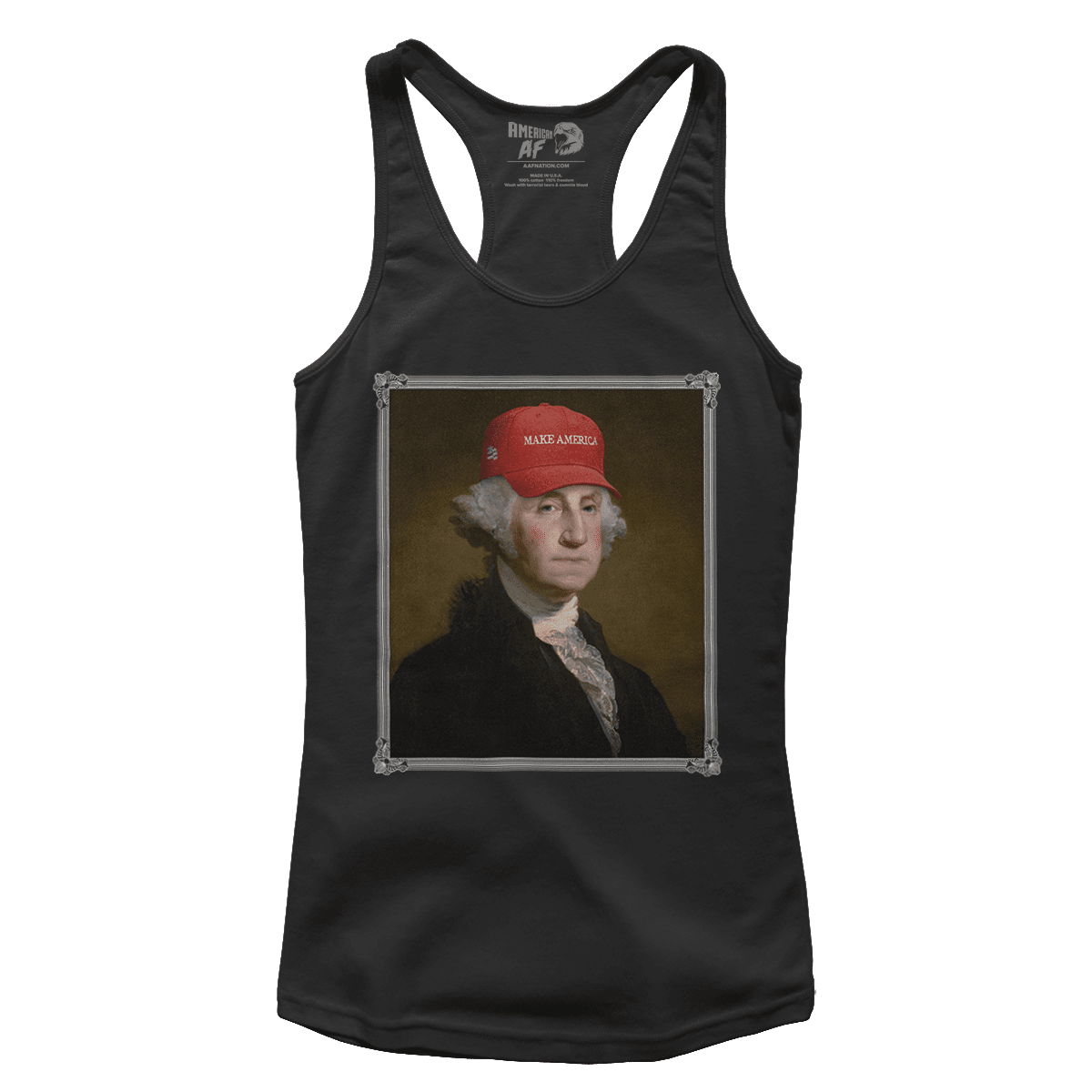 Apparel Premium Ladies Racerback Tank / Black / XS George Washington - Make America V2 (Ladies)