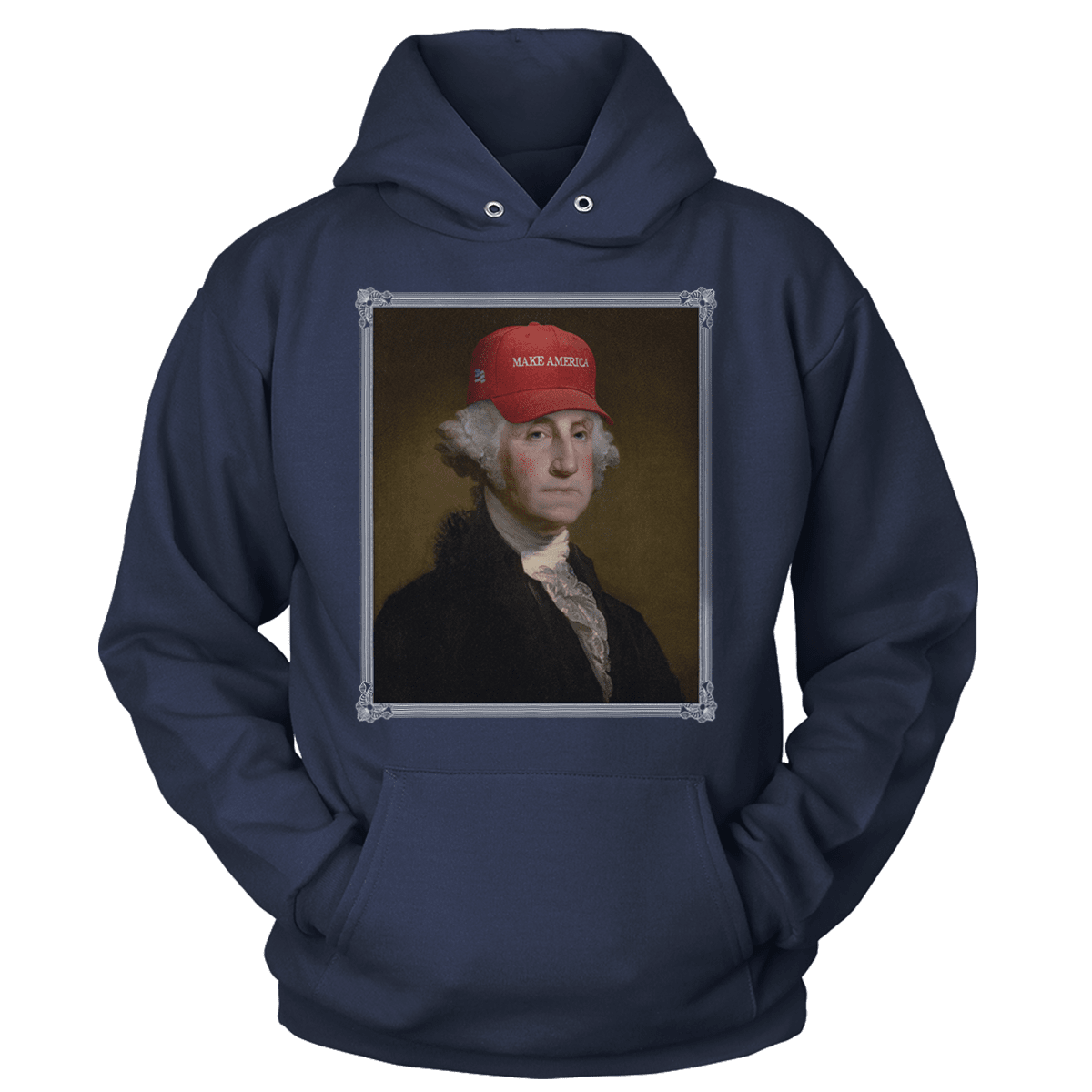 Apparel Premium Soft Hoodie / True Navy / XS George Washington - Make America V2 (Ladies)