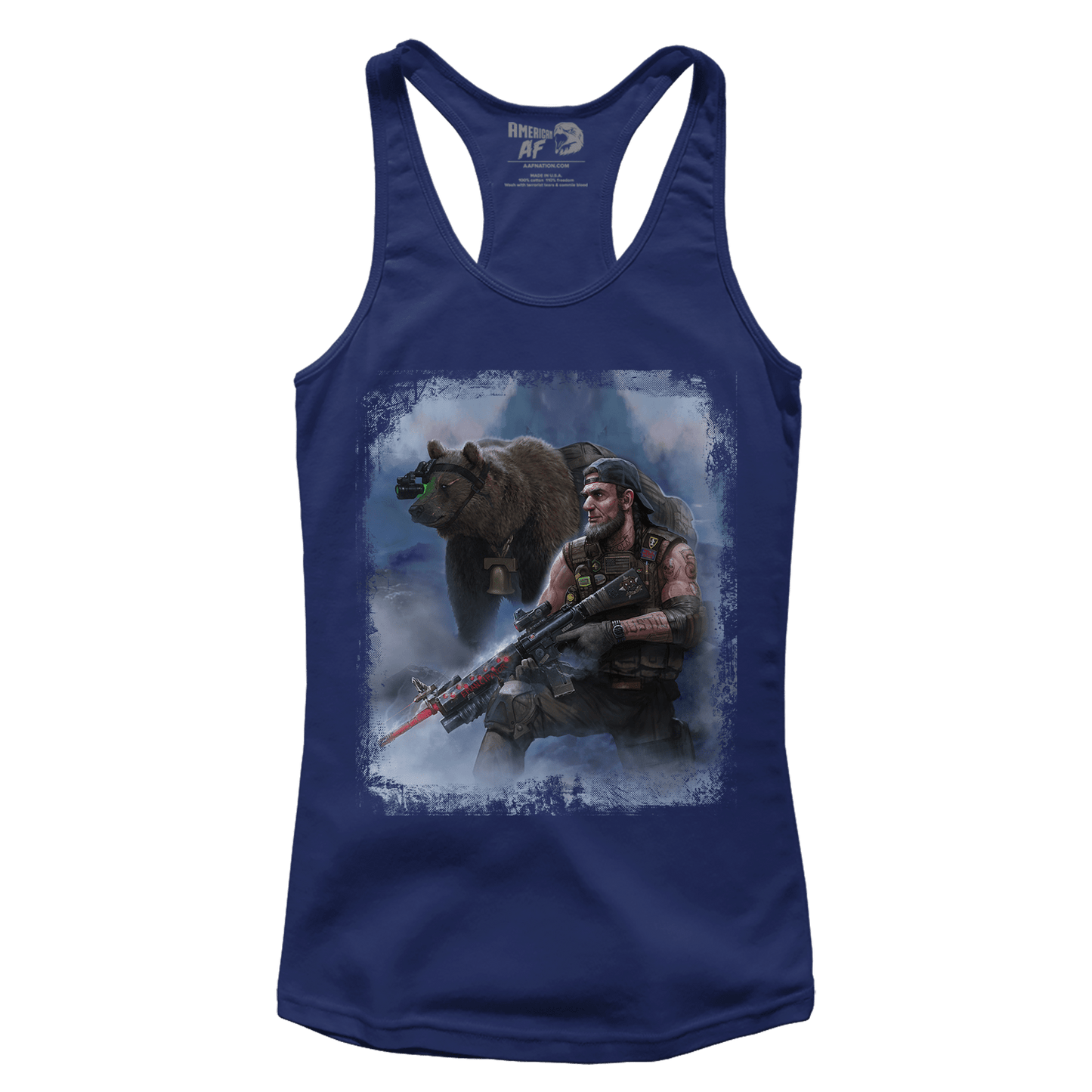 Apparel Premium Ladies Racerback Tank / Midnight Navy / XS Grizzly King (Ladies)