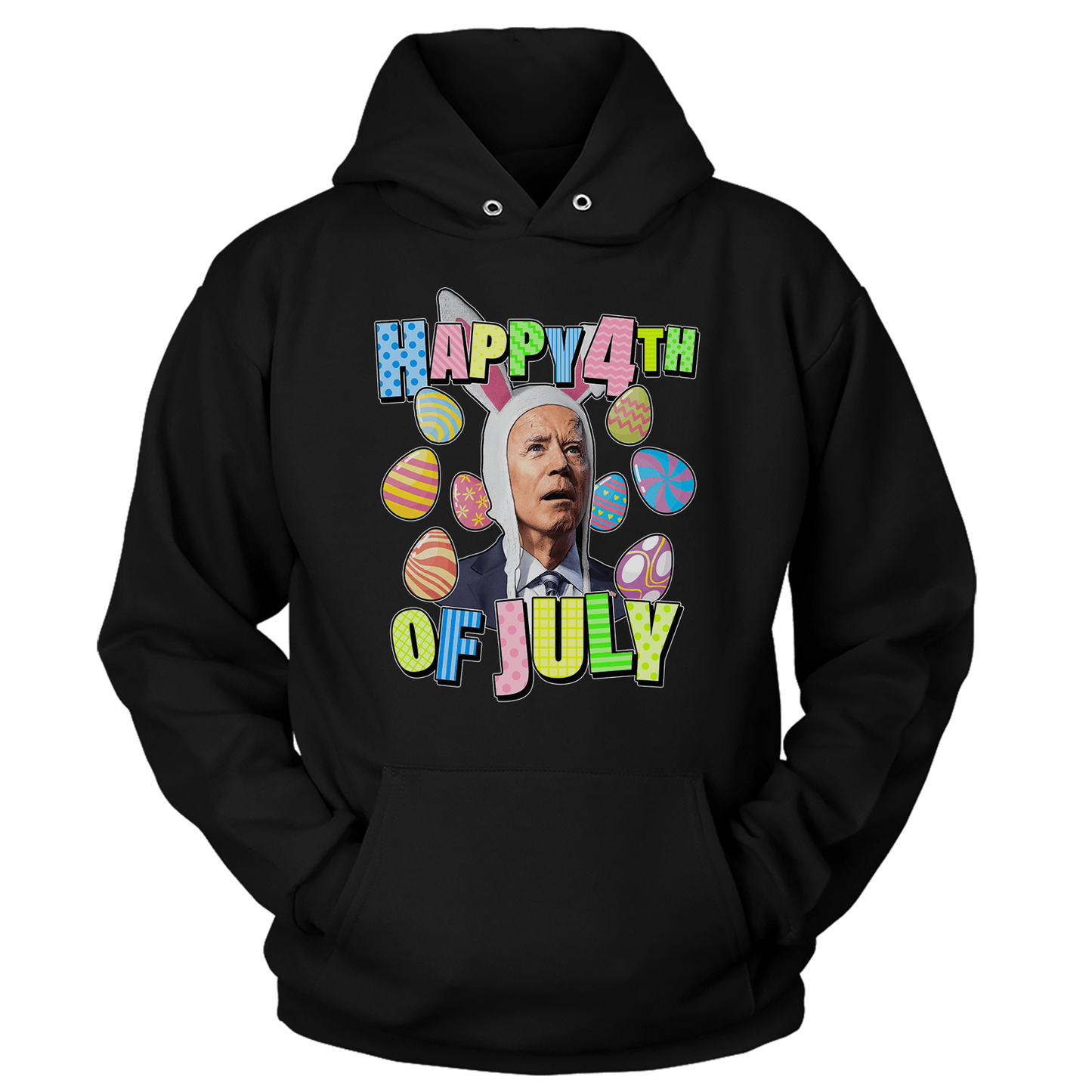 T-shirt Premium Soft Hoodie / Black / XS Happy 4th Of July - Biden (Ladies)