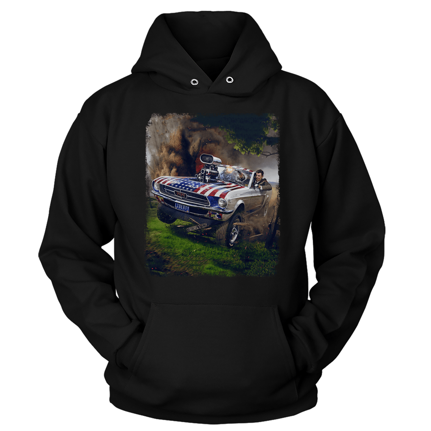 T-shirt Premium Soft Hoodie / Black / XS Reagan Stang (Ladies)