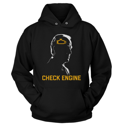 T-shirt Unisex Hoodie / Black / S Joe Biden Check Engine