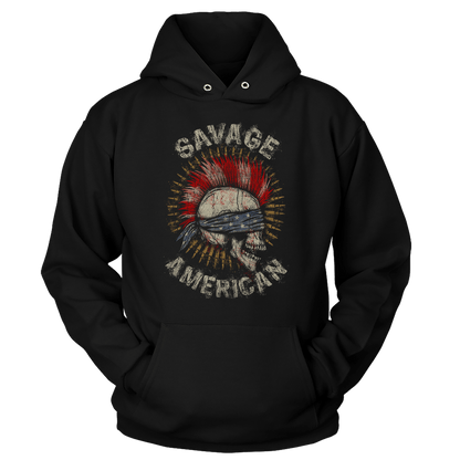 T-shirt Unisex Hoodie / Black / S Savage American