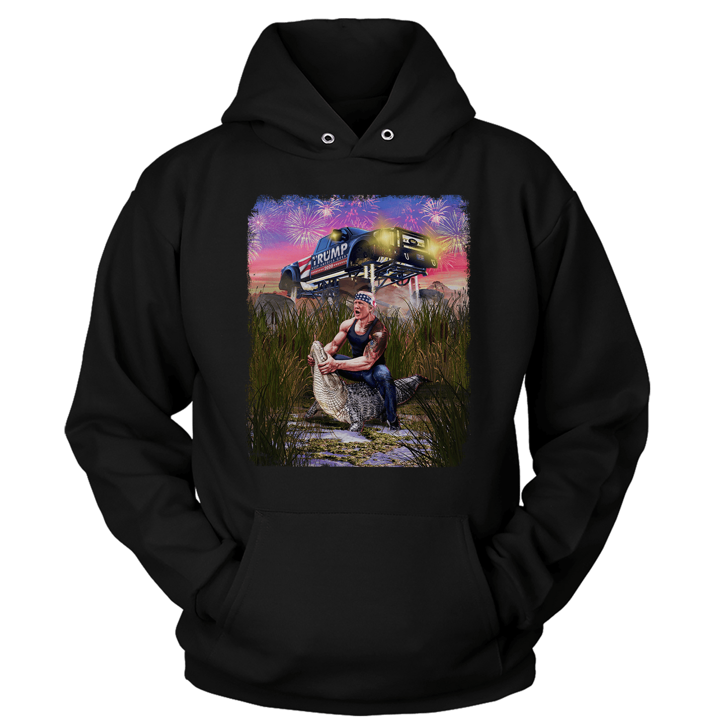 T-shirt Premium Soft Hoodie / Black / XS Trump Gator Wrestling (Ladies)