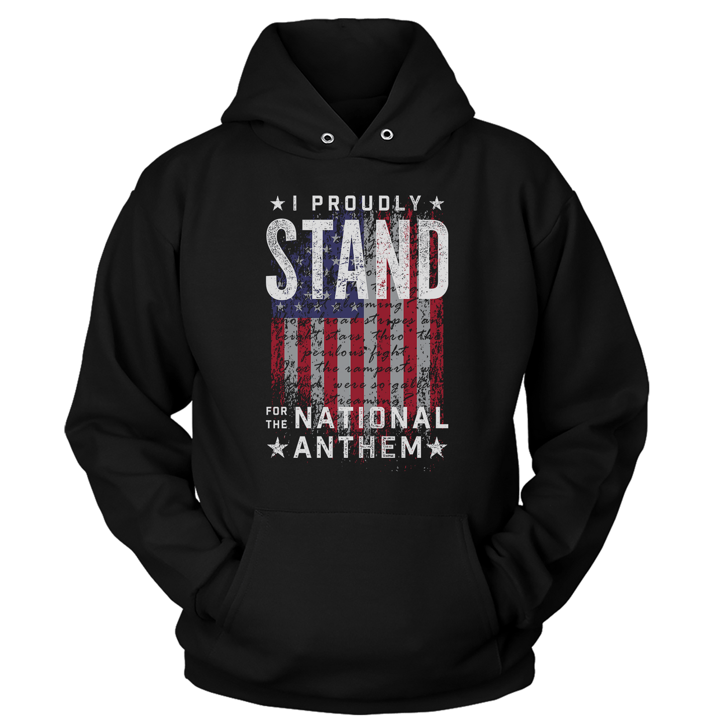 T-shirt Premium Soft Hoodie / Black / XS I Stand for the Anthem (Ladies)