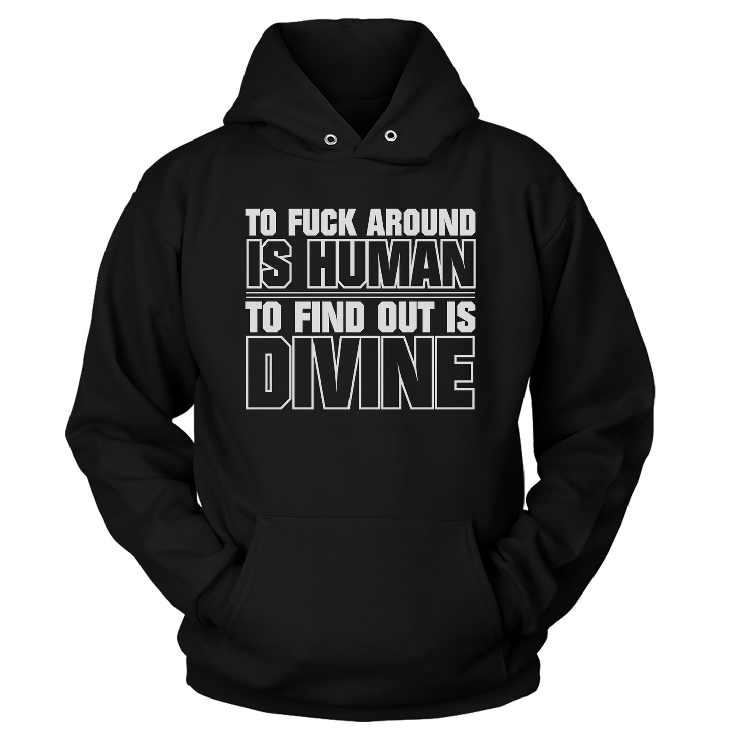 T-shirt Premium Soft Hoodie / Black / XS To F Around Is Human (Ladies)